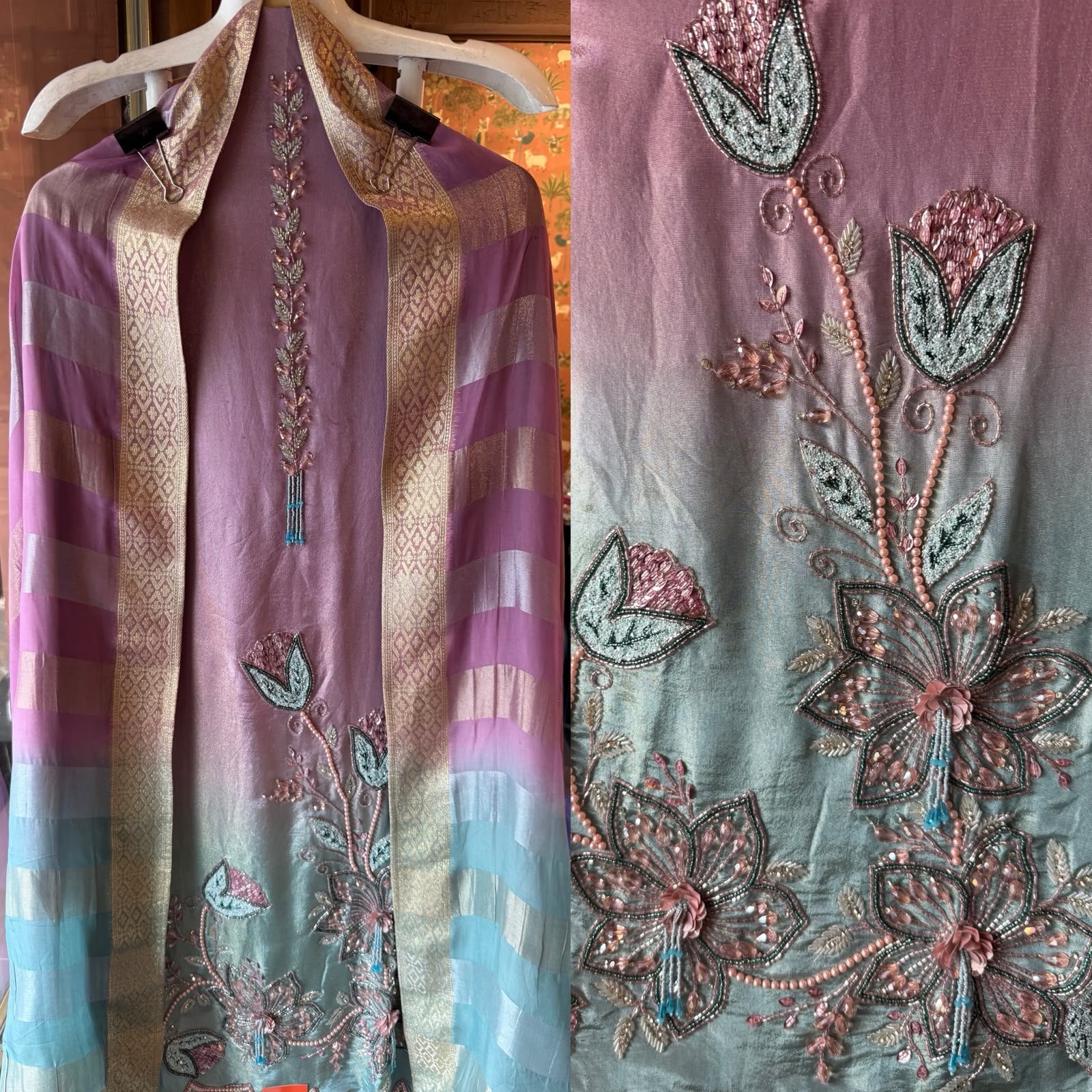 Ombre Floral Suit Set