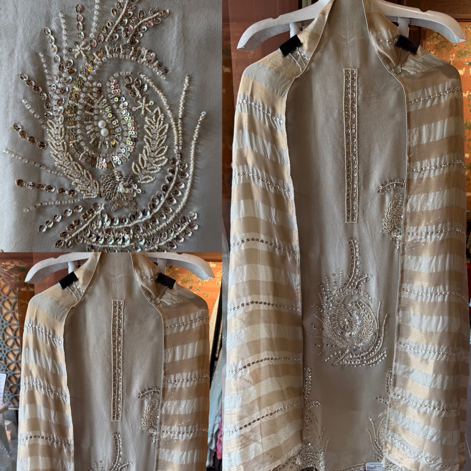 Plain tissue Shirt in solid solo colour IVORY