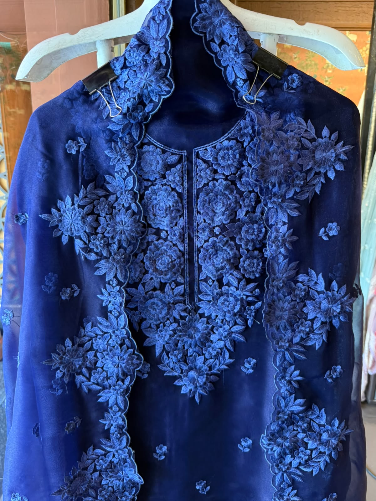 Floral thread Embroidered Suit Set