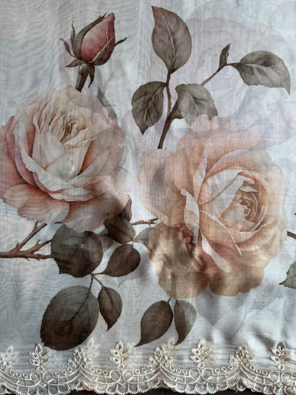 Soft organza Unstitched Shirt