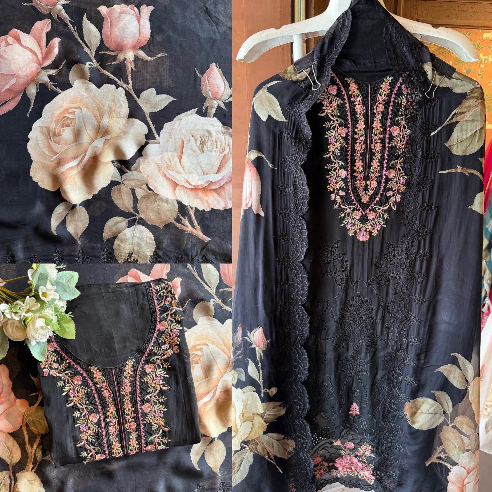 Soft organza Unstitched Shirt
