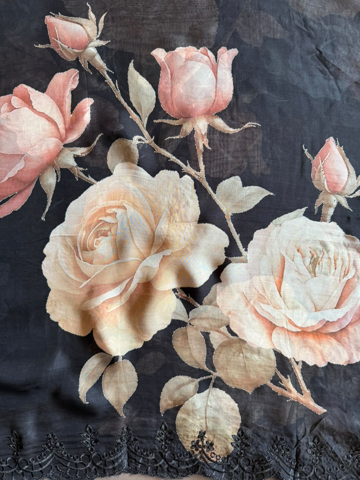 Soft organza Unstitched Shirt