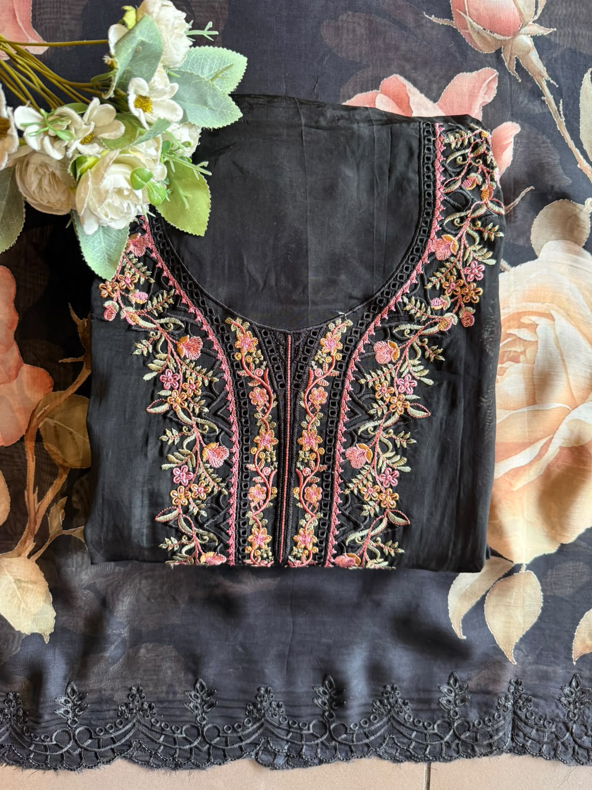 Soft organza Unstitched Shirt