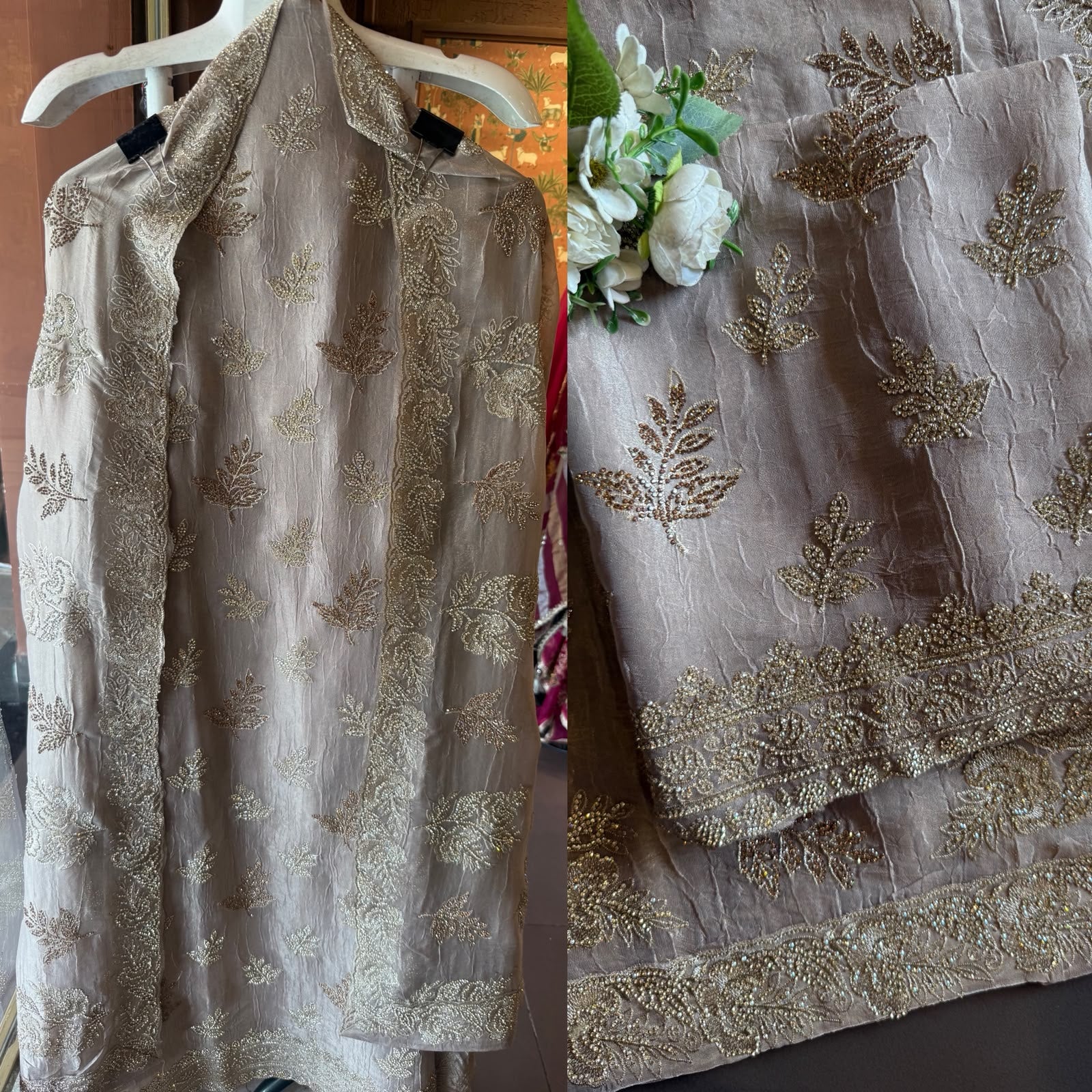 Beads, stones & Zari Embroidered Suit Set