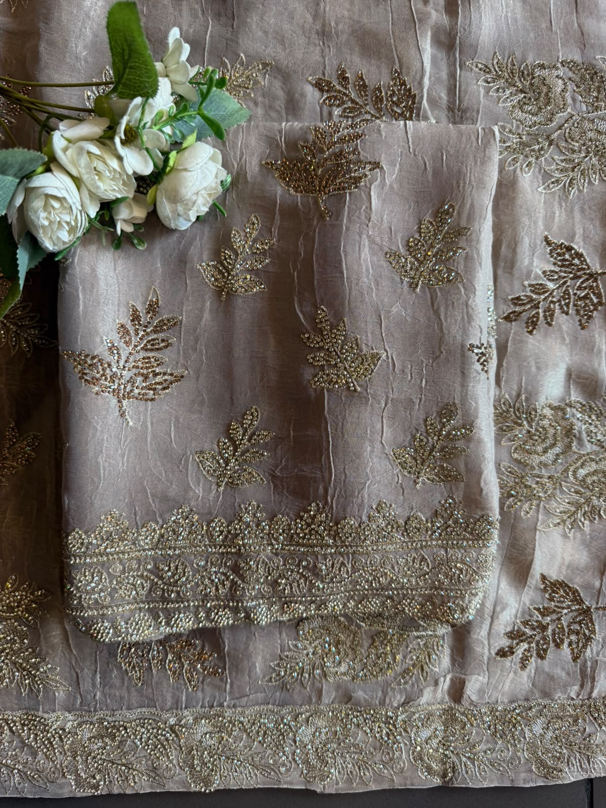 Beads, stones & Zari Embroidered Suit Set
