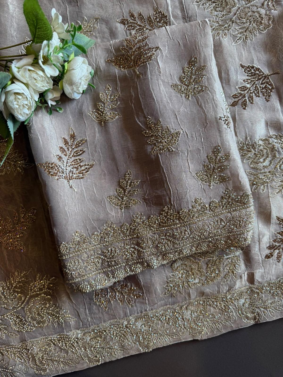 Beads, stones & Zari Embroidered Suit Set