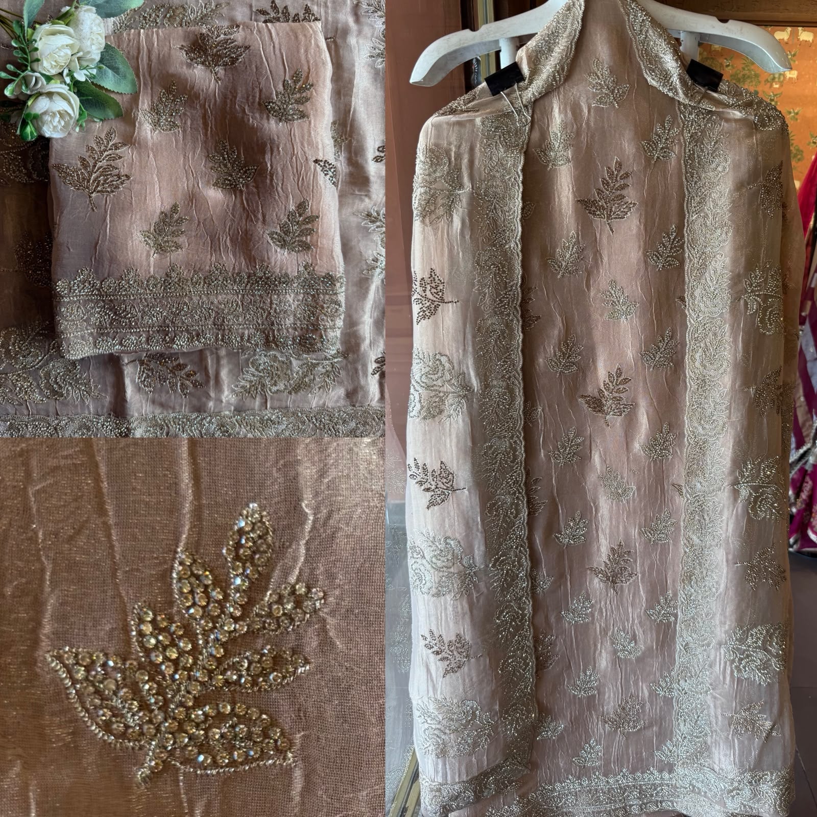 Beads, stones & Zari Embroidered Suit Set