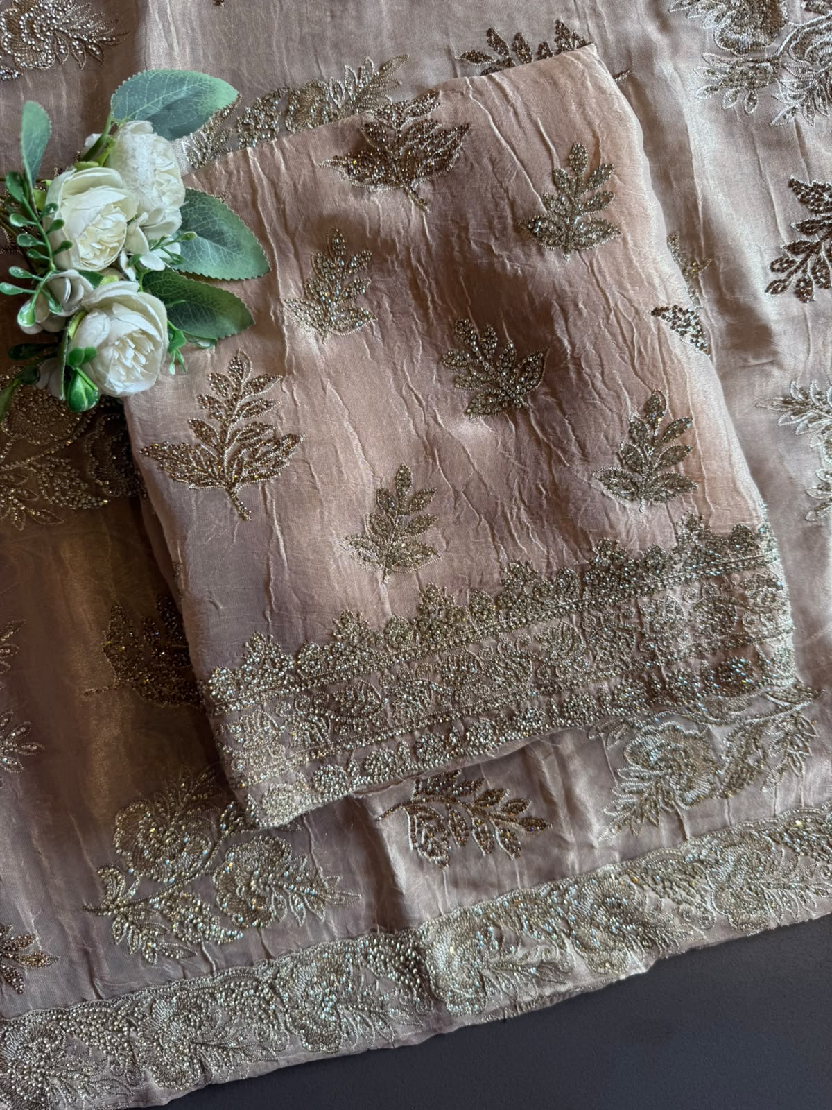 Beads, stones & Zari Embroidered Suit Set