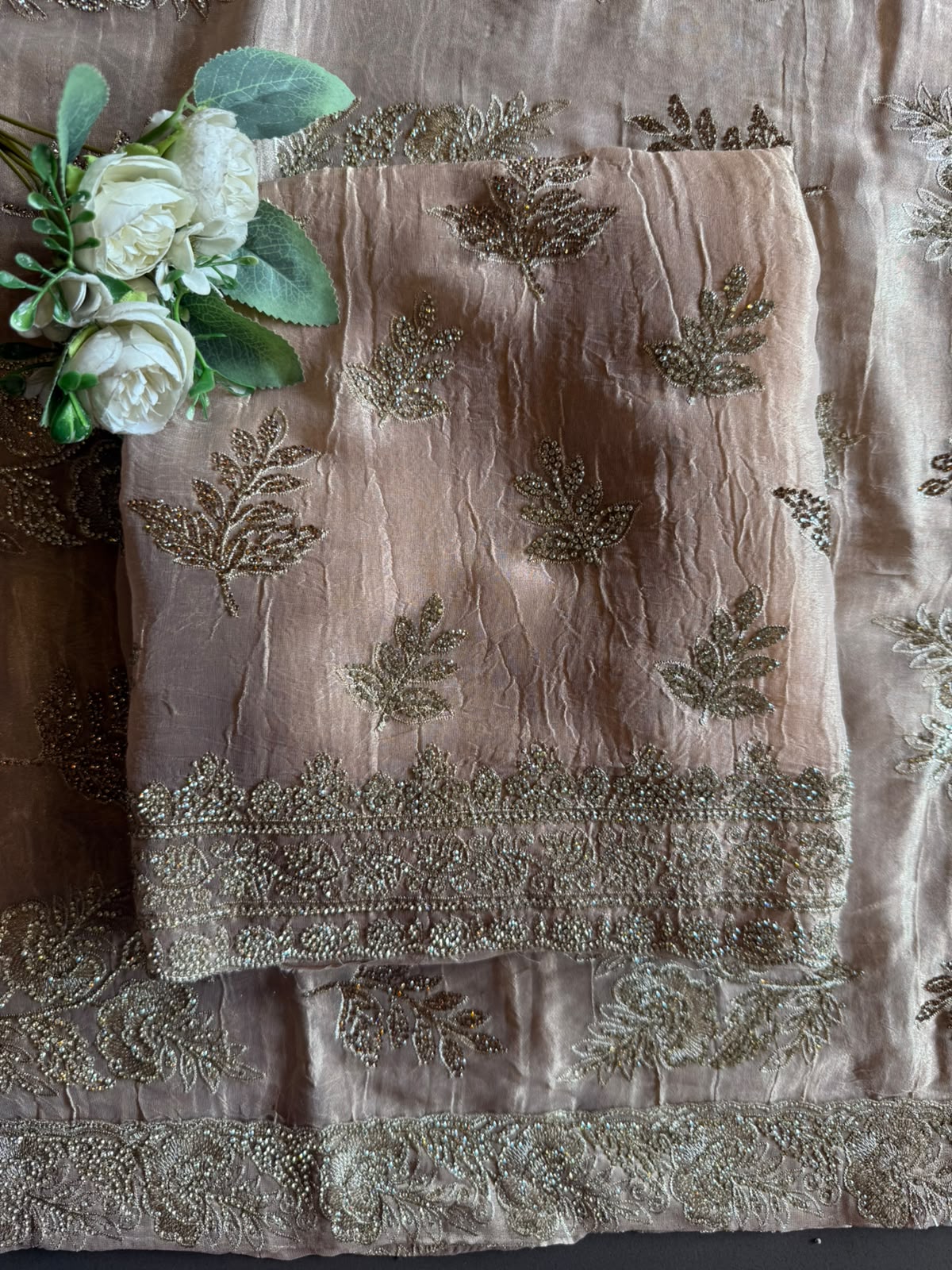 Beads, stones & Zari Embroidered Suit Set