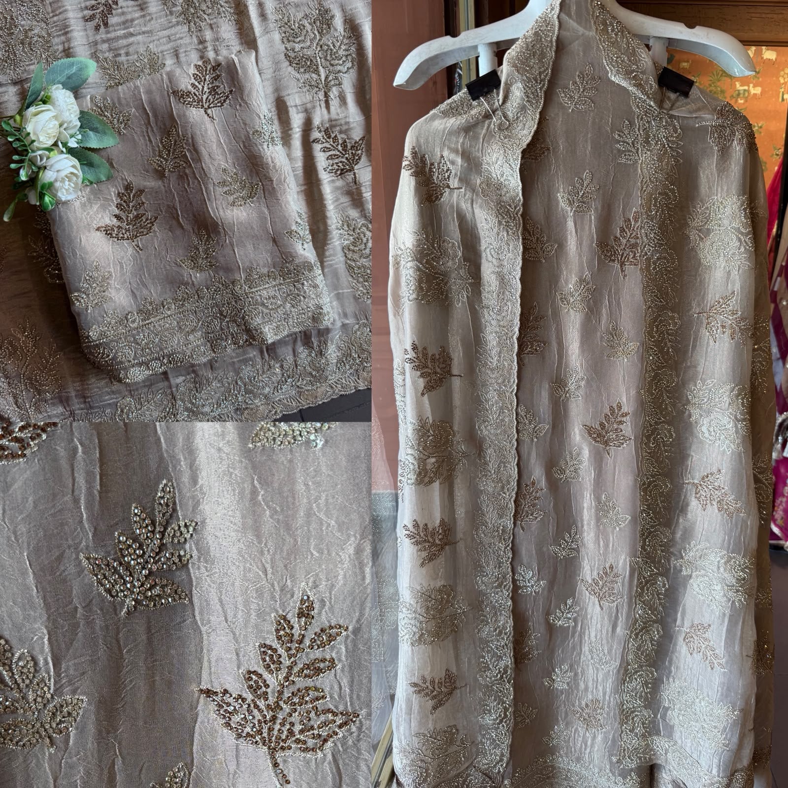 Beads, stones & Zari Embroidered Suit Set