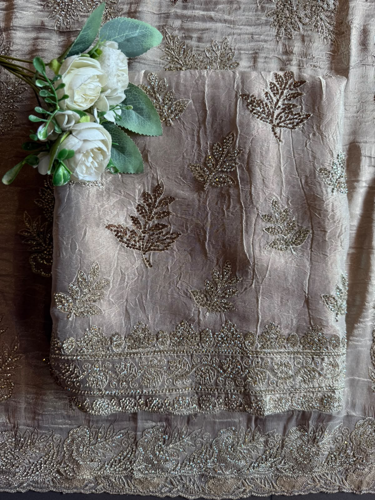 Beads, stones & Zari Embroidered Suit Set