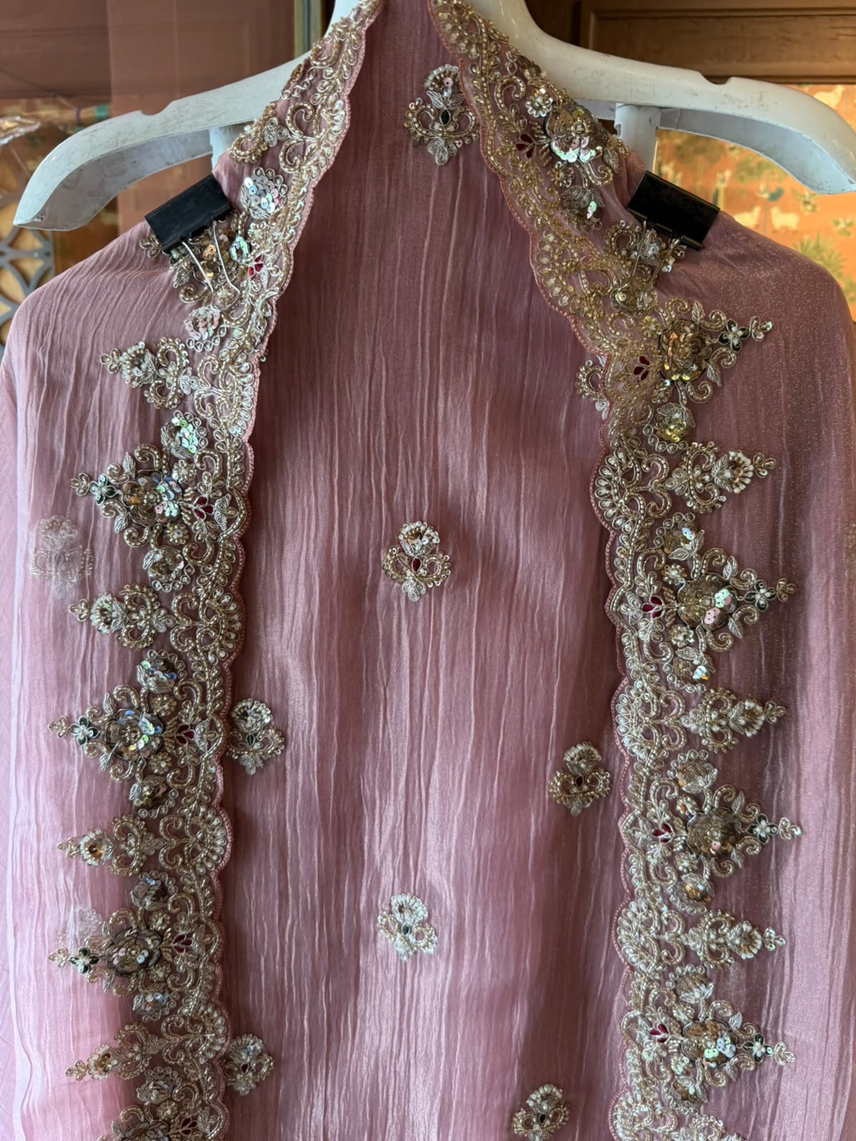 Hand embellished designer suit set
