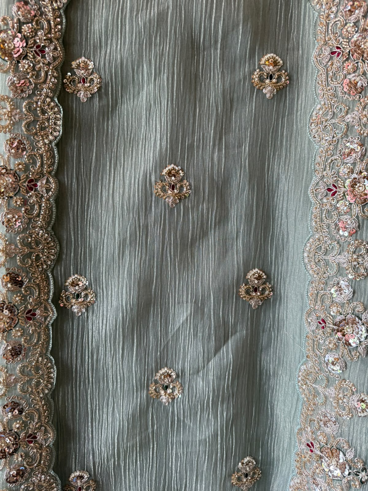 Hand embellished designer suit set