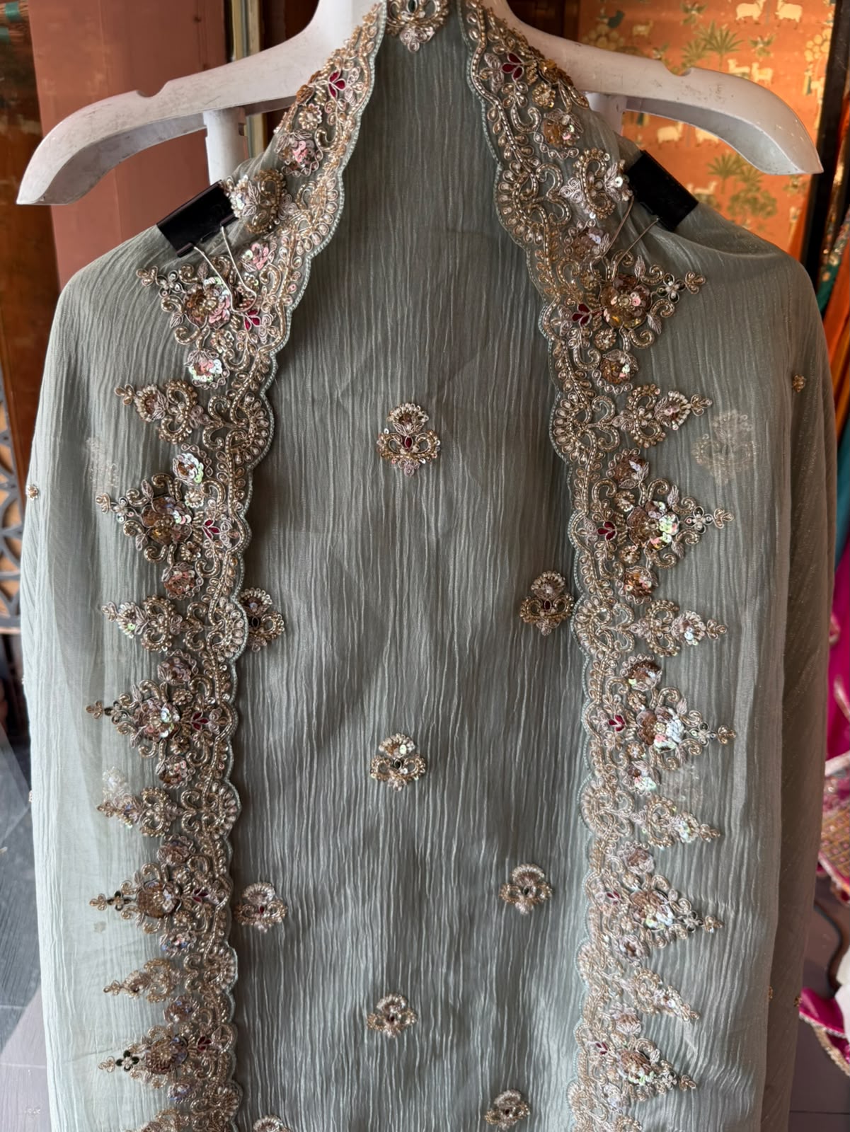 Hand embellished designer suit set
