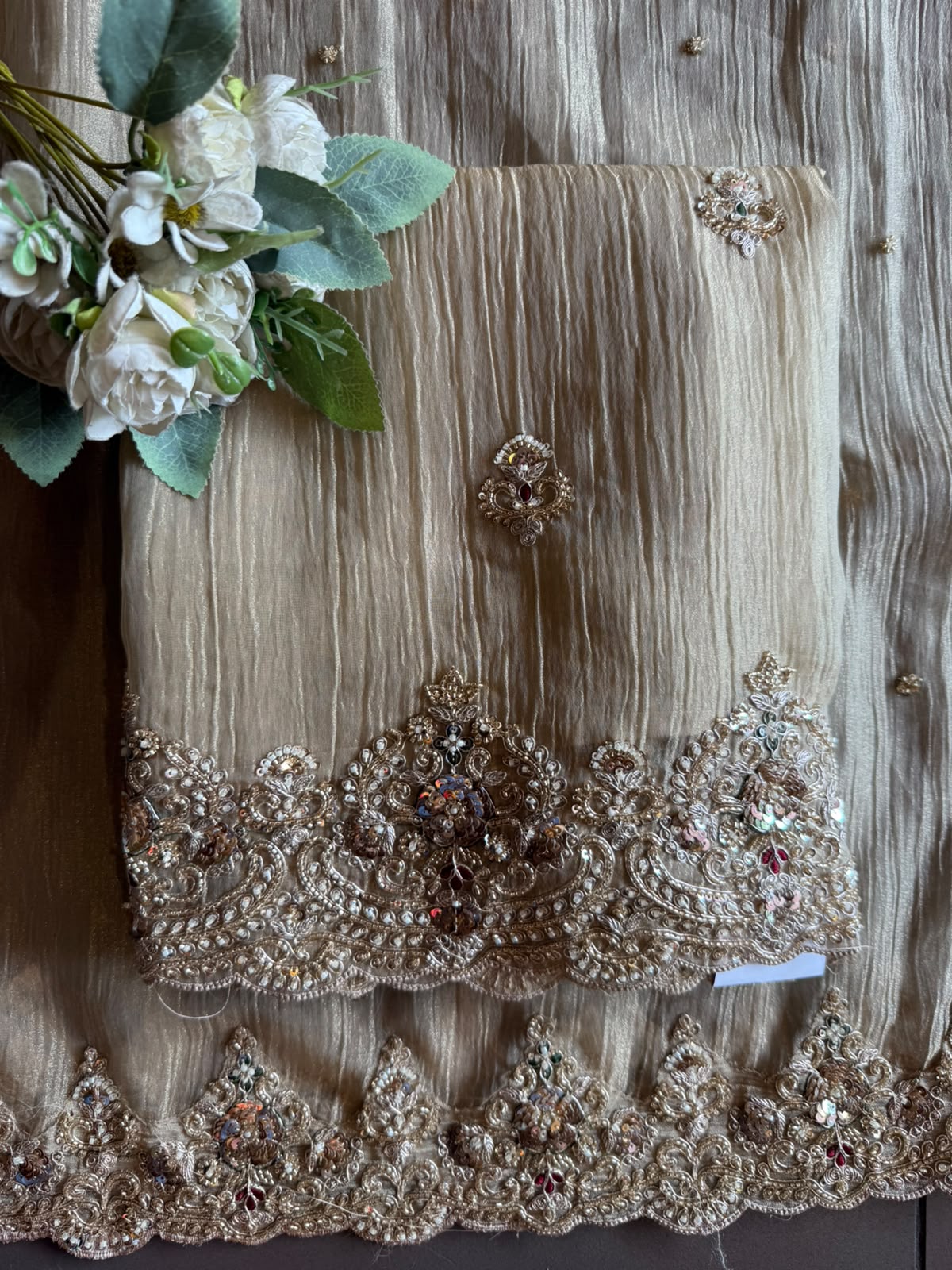 Hand embellished designer suit set