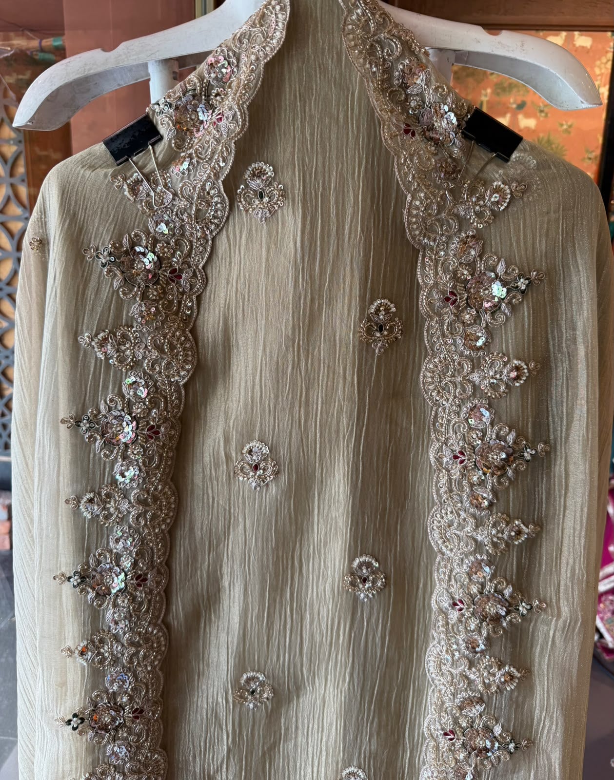 Hand embellished designer suit set