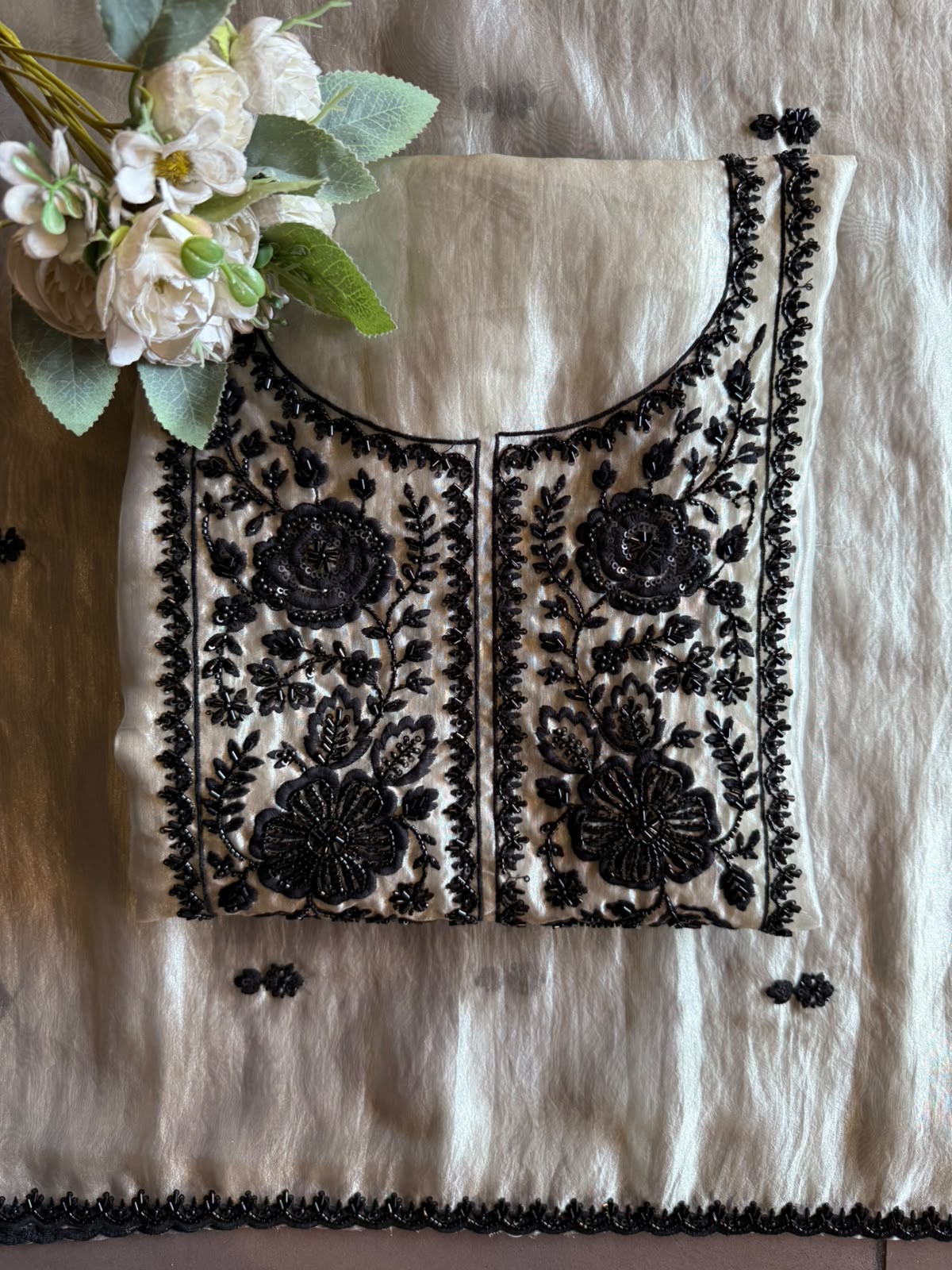 Bead embellished Embroidered Suit Set