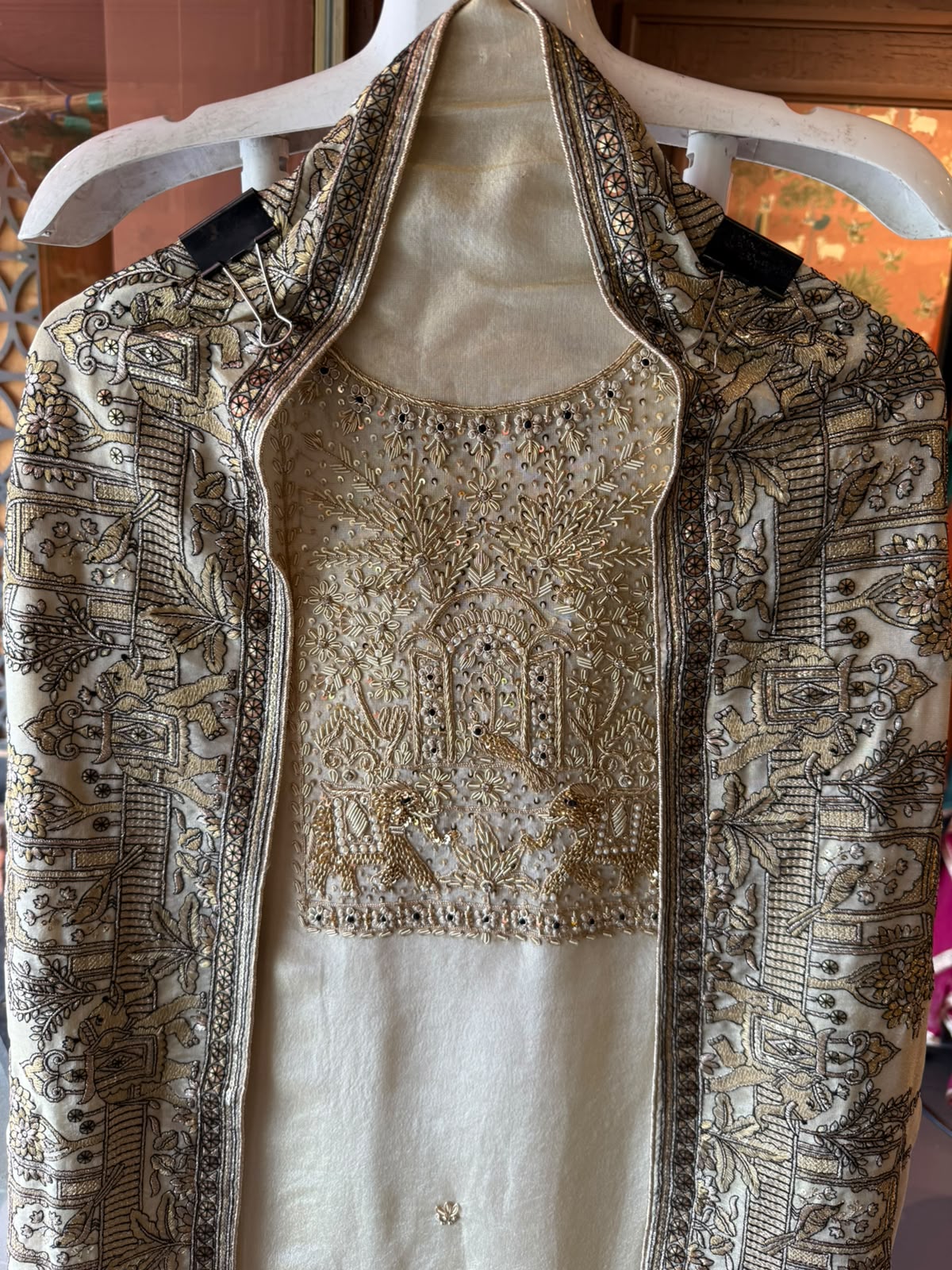 Ivory Heritage Hand-Embroidered Suit Set