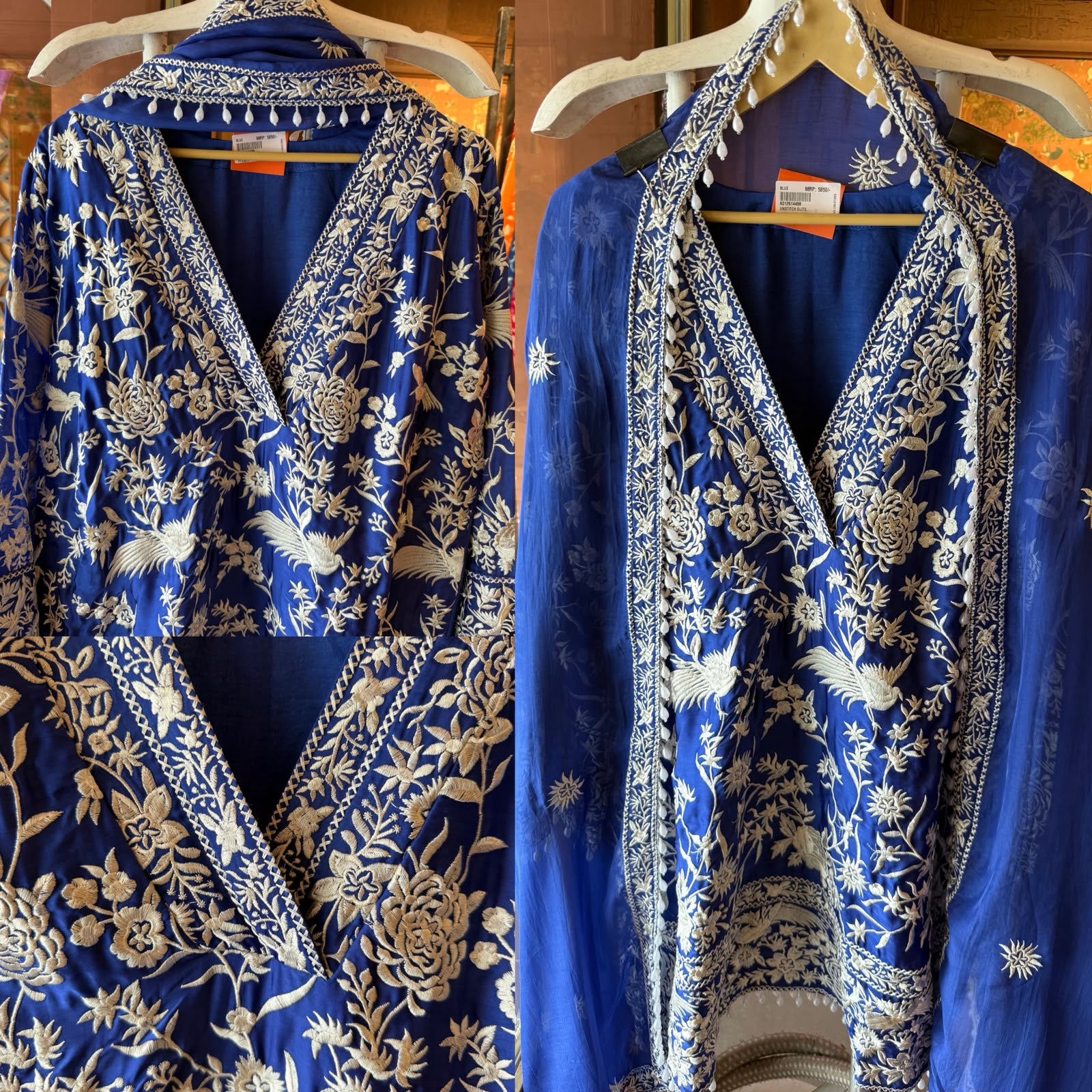 Premium soft Organza Satin unstitched suit