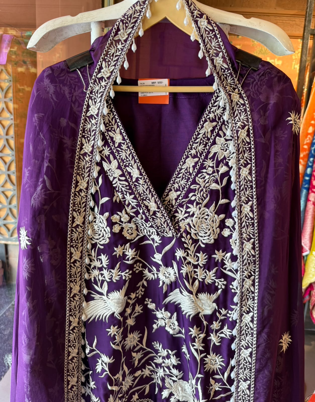 Premium soft Organza Satin unstitched suit