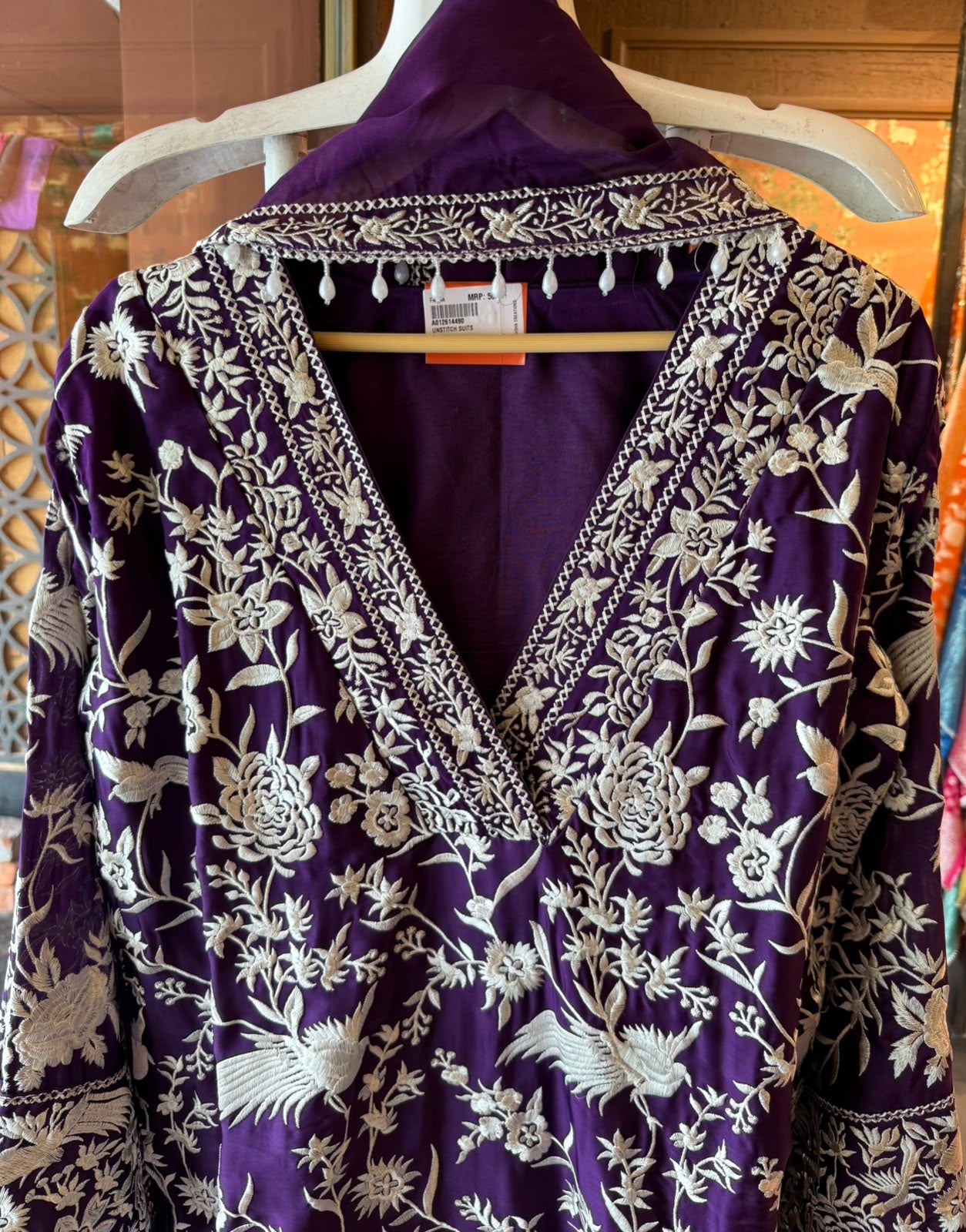 Premium soft Organza Satin unstitched suit