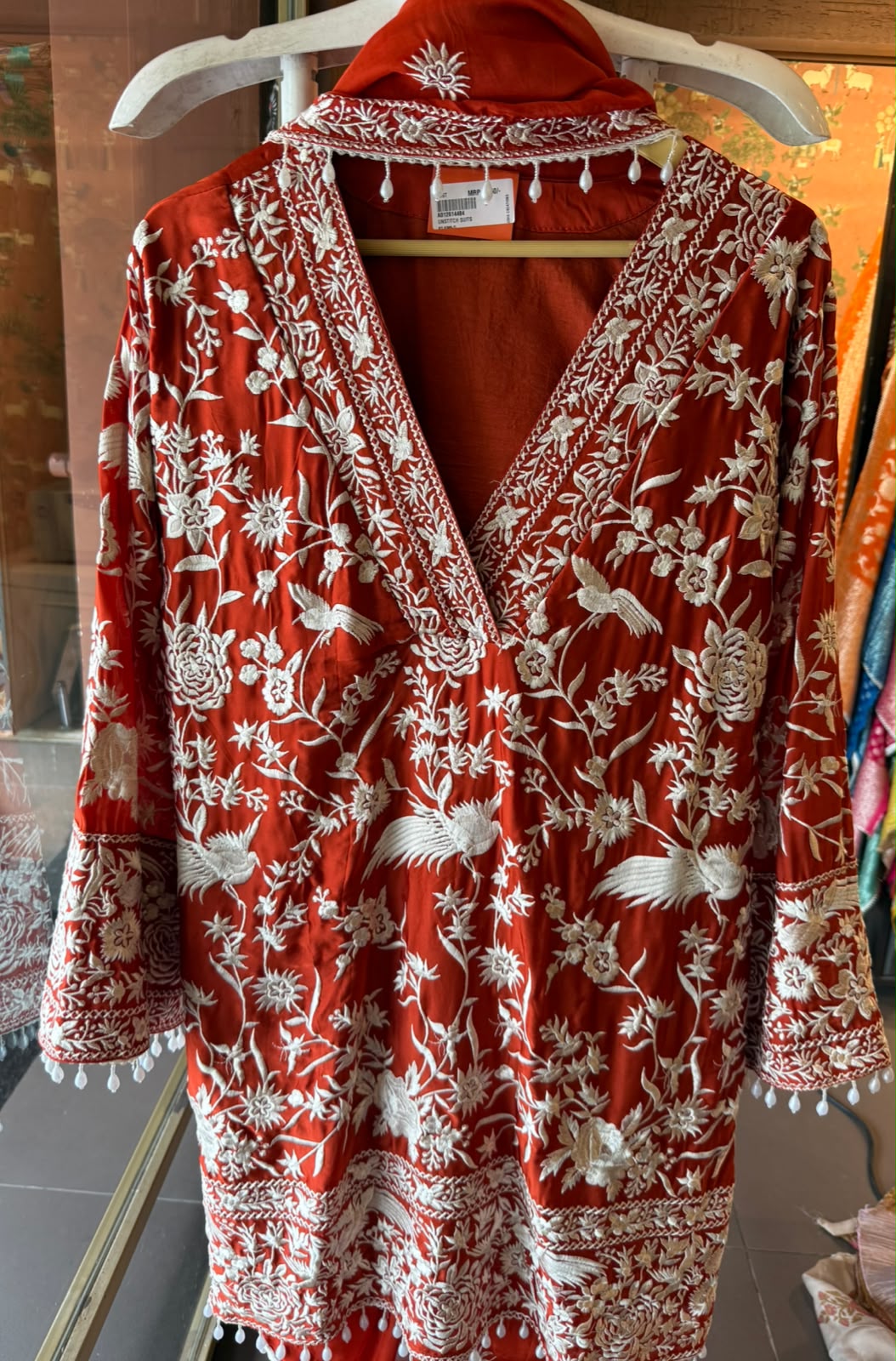 Premium soft Organza Satin unstitched suit