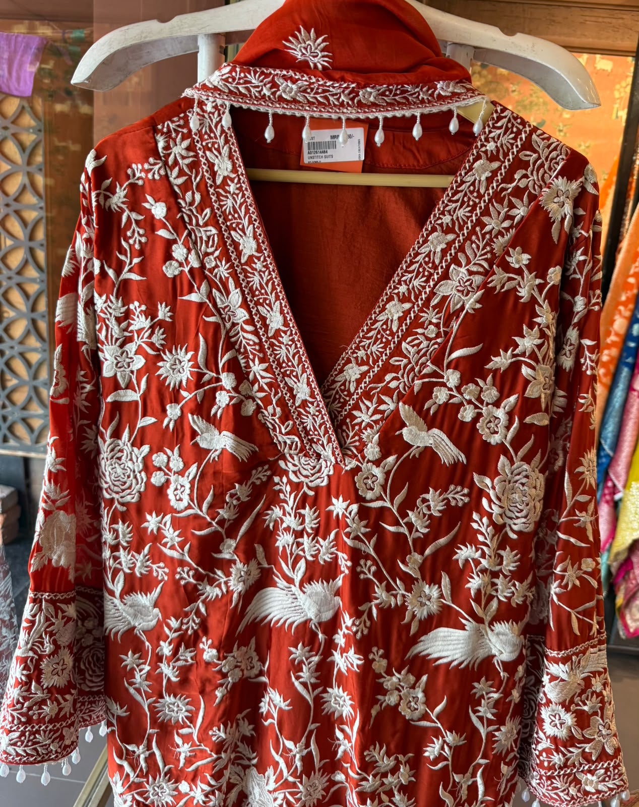 Premium soft Organza Satin unstitched suit