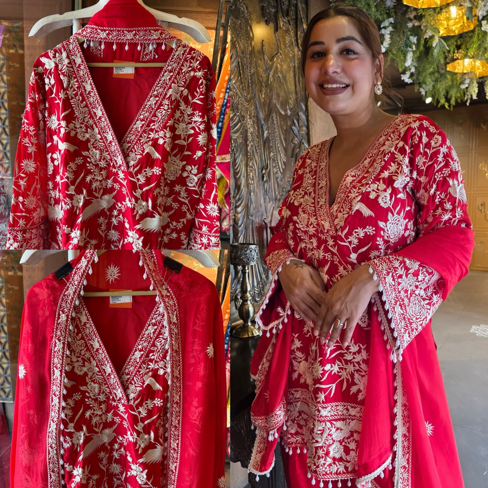 Premium soft Organza Satin unstitched suit