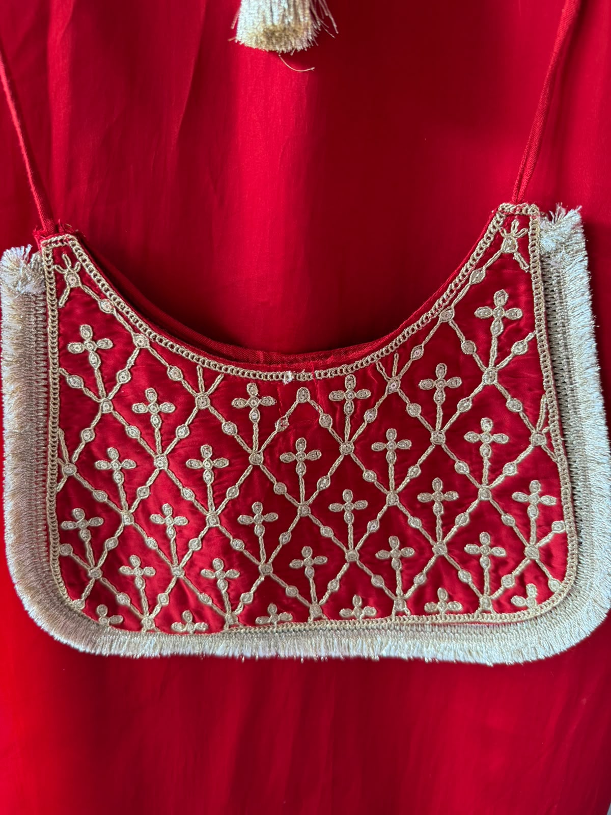 Hand Embroidered Straight Suit Set with Bottoms