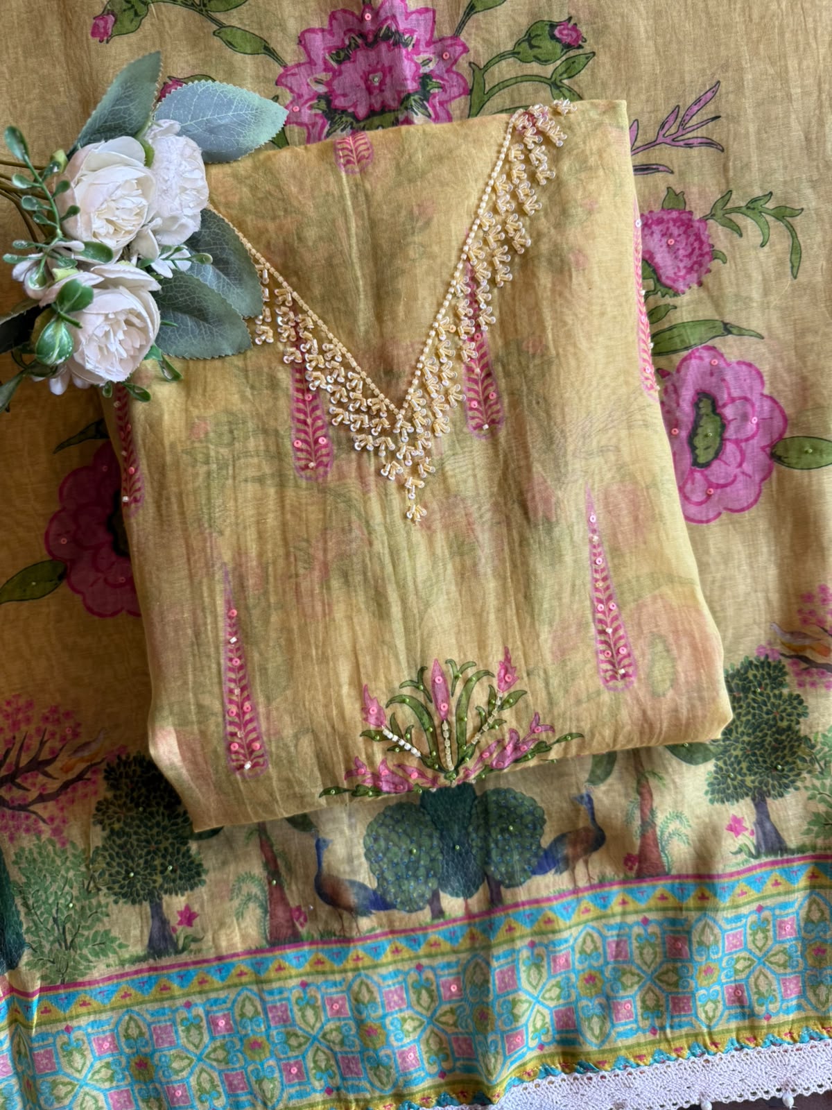 Botanical Printed Suit Set