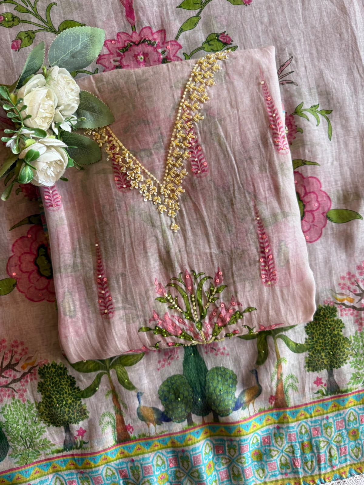 Botanical Printed Suit Set