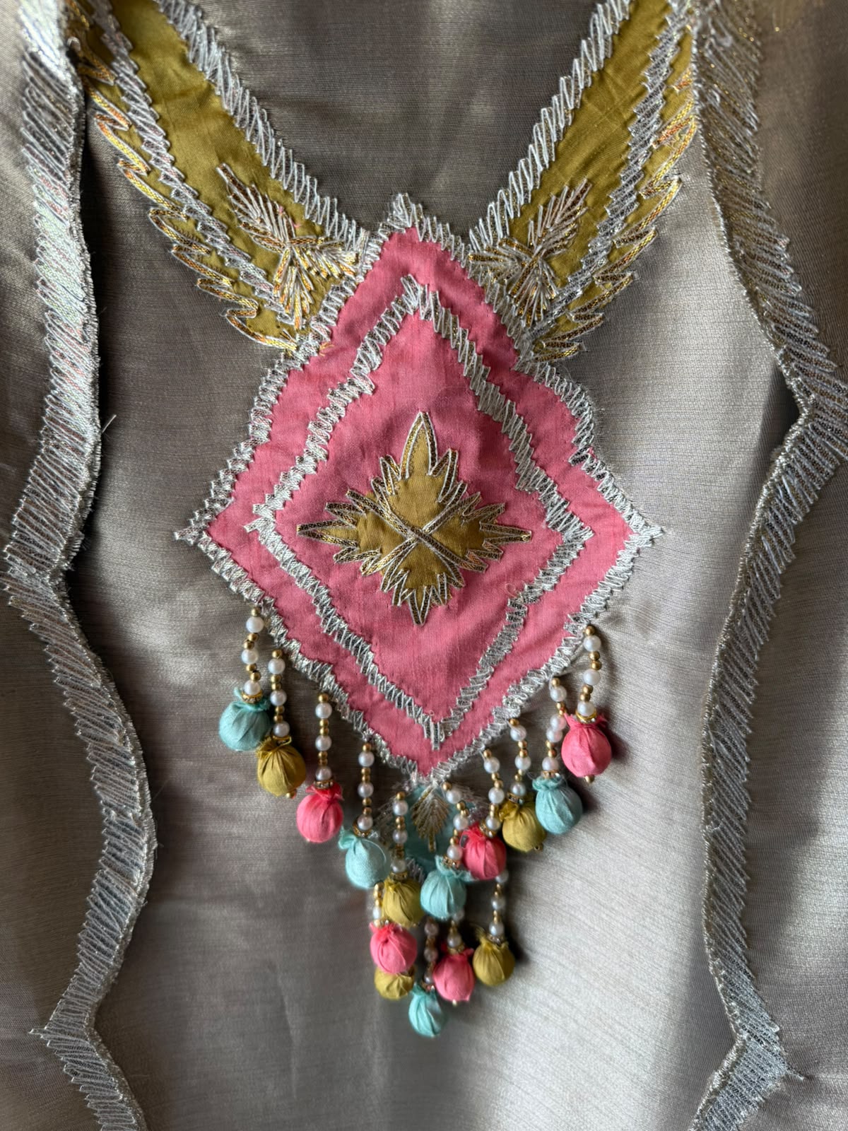 Giraffe tissue Suit with beautiful tassel detailing