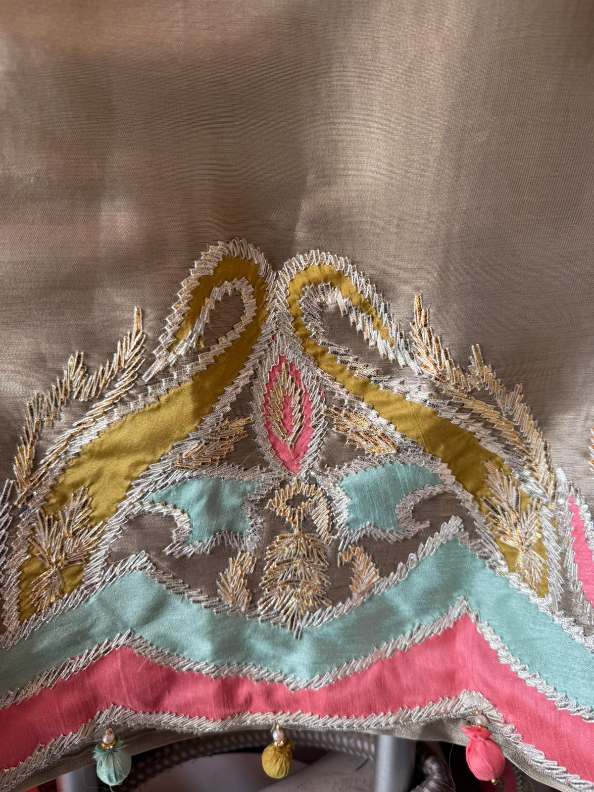 Giraffe tissue Suit with beautiful tassel detailing