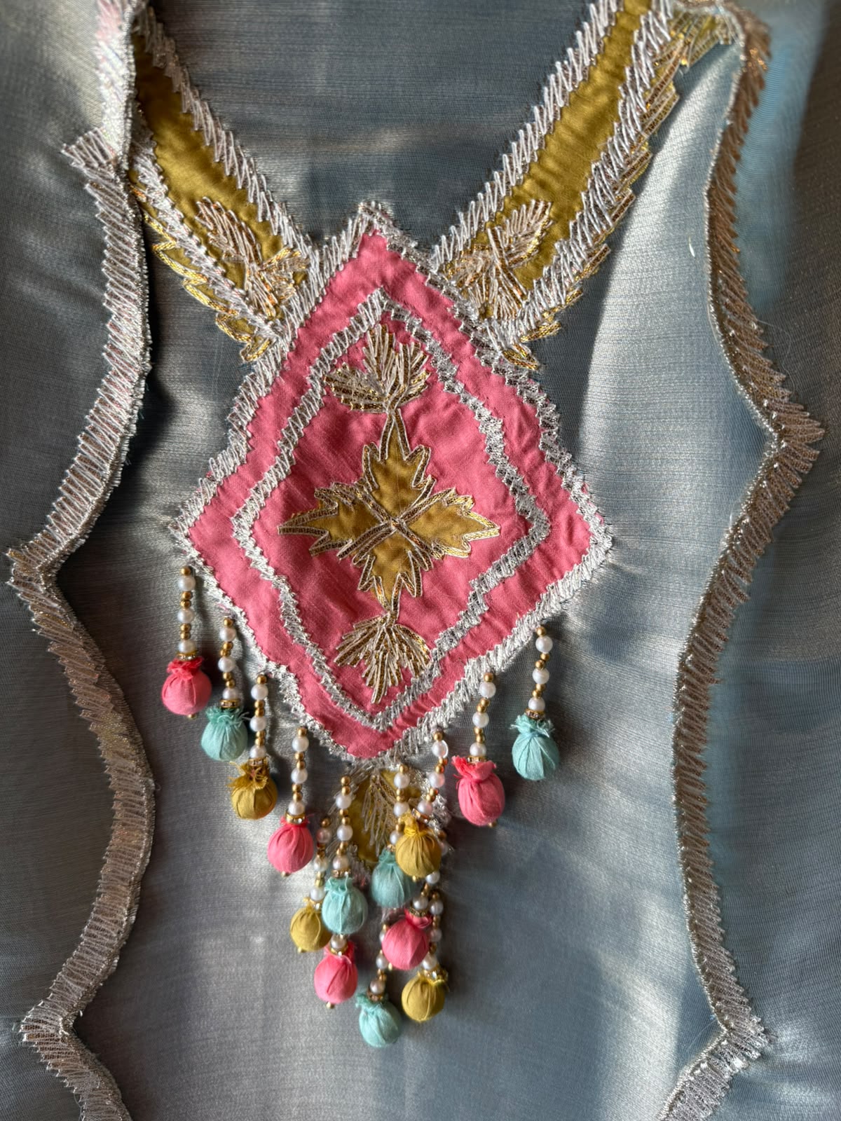 Giraffe tissue Suit with beautiful tassel detailing