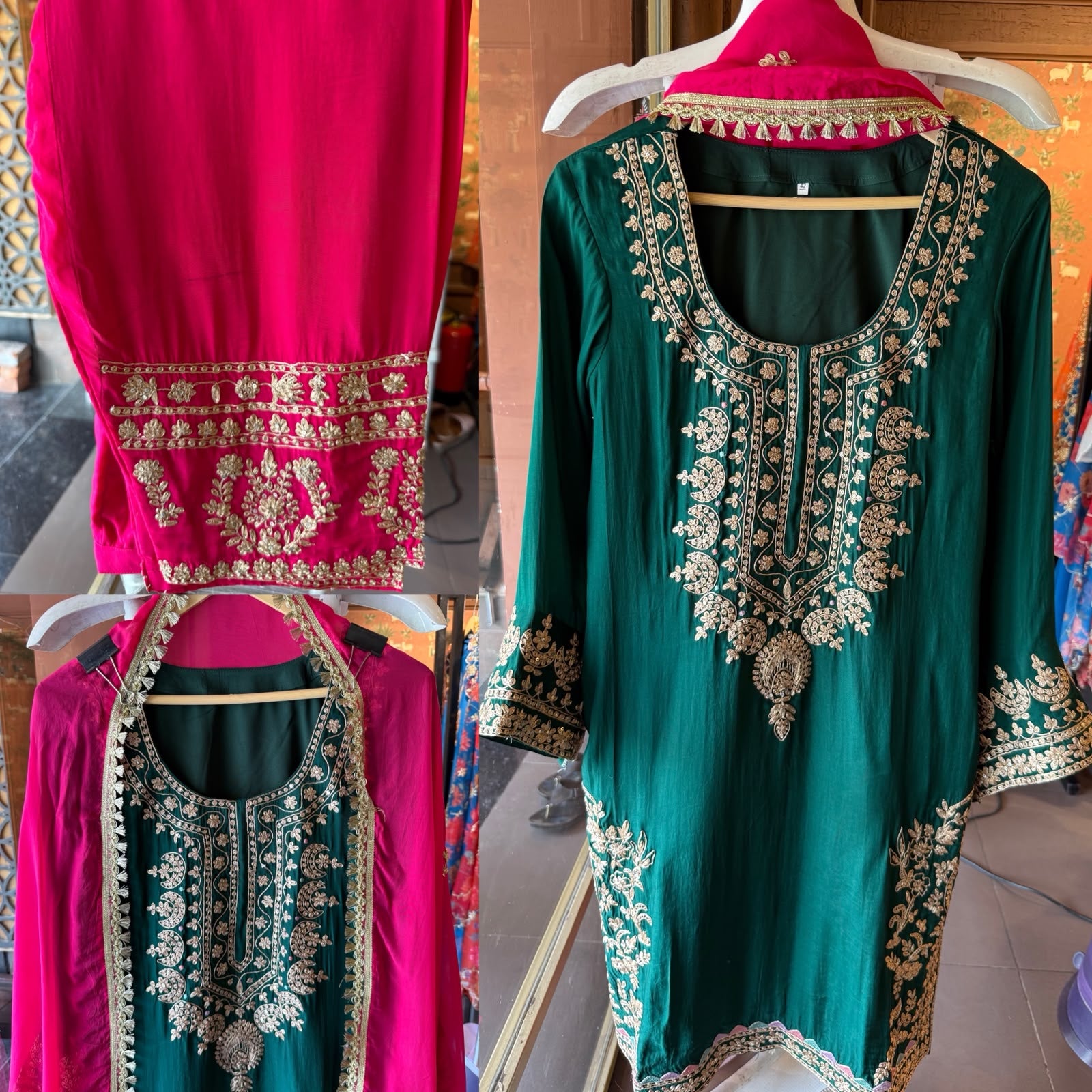 Emerald Green Embroidered Suit