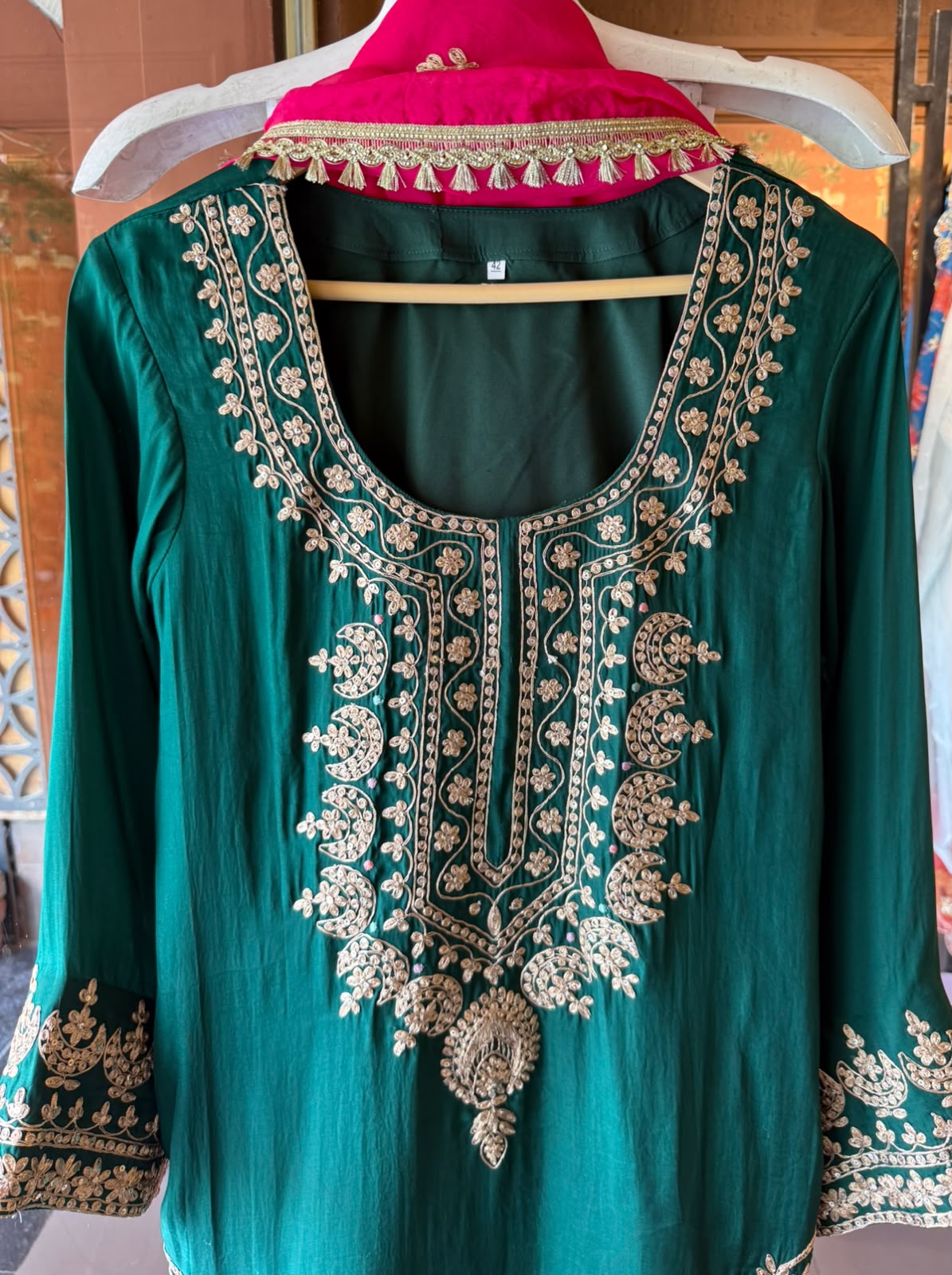 Emerald Green Embroidered Suit