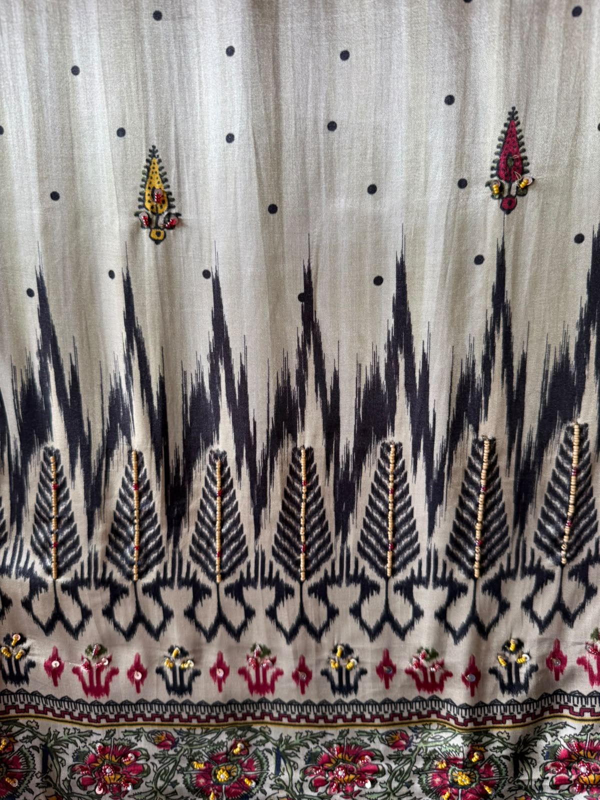 Ikat-Inspired GAJJI silk Suit Set