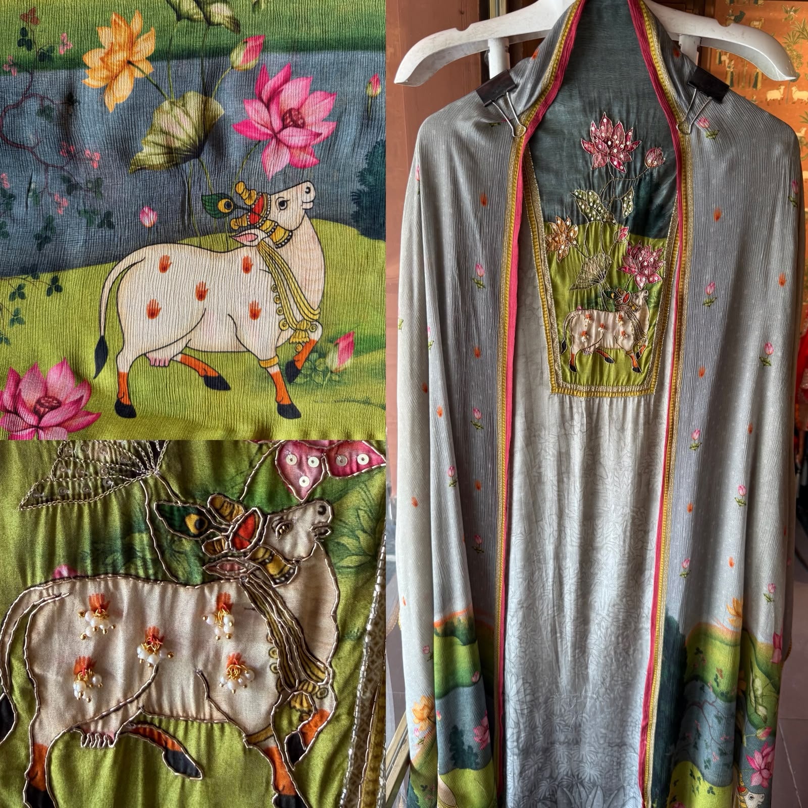 Lotus & Cow Art-Inspired Designer Set