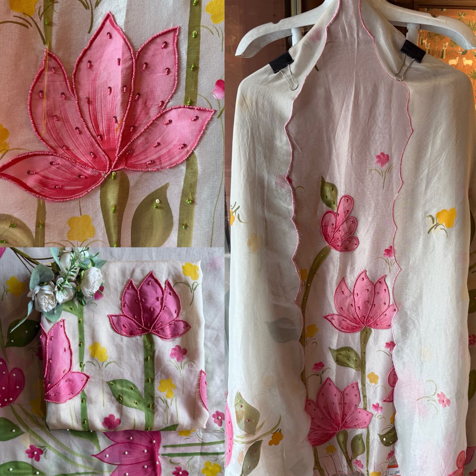 Lotus Appliqué Suit Set