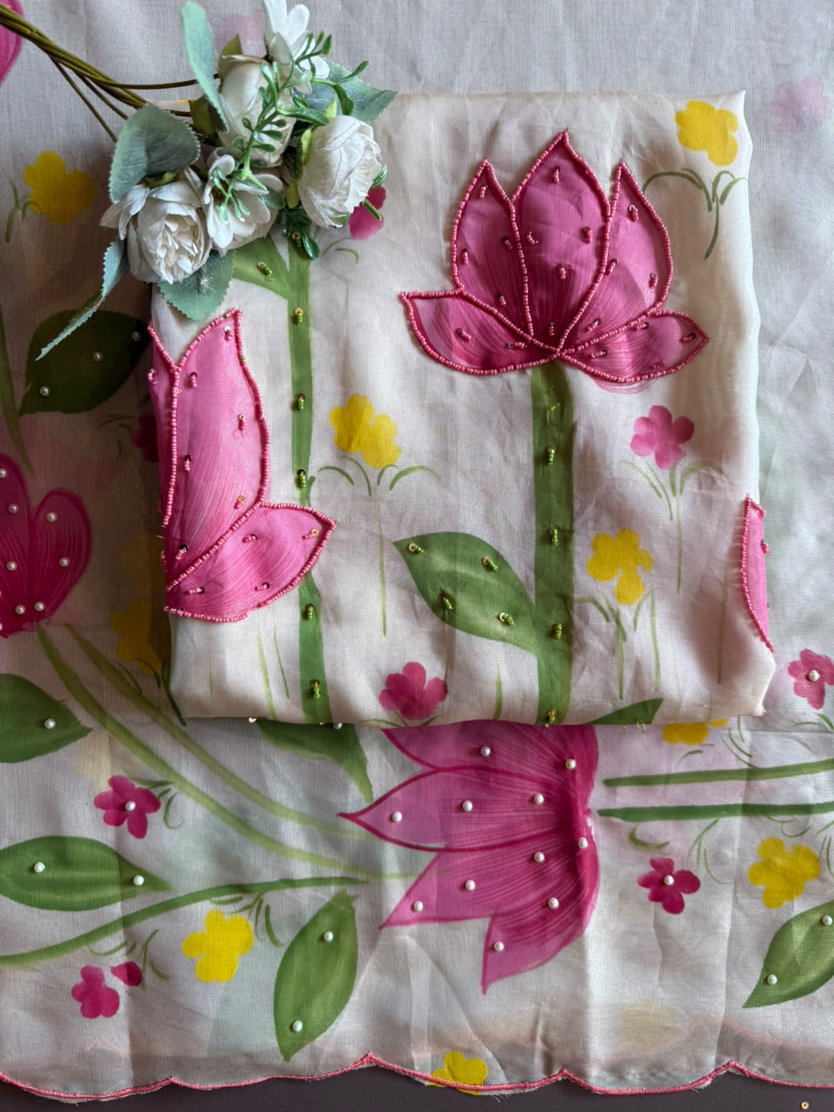 Lotus Appliqué Suit Set
