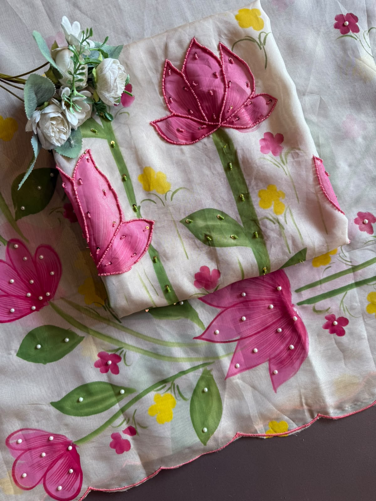 Lotus Appliqué Suit Set