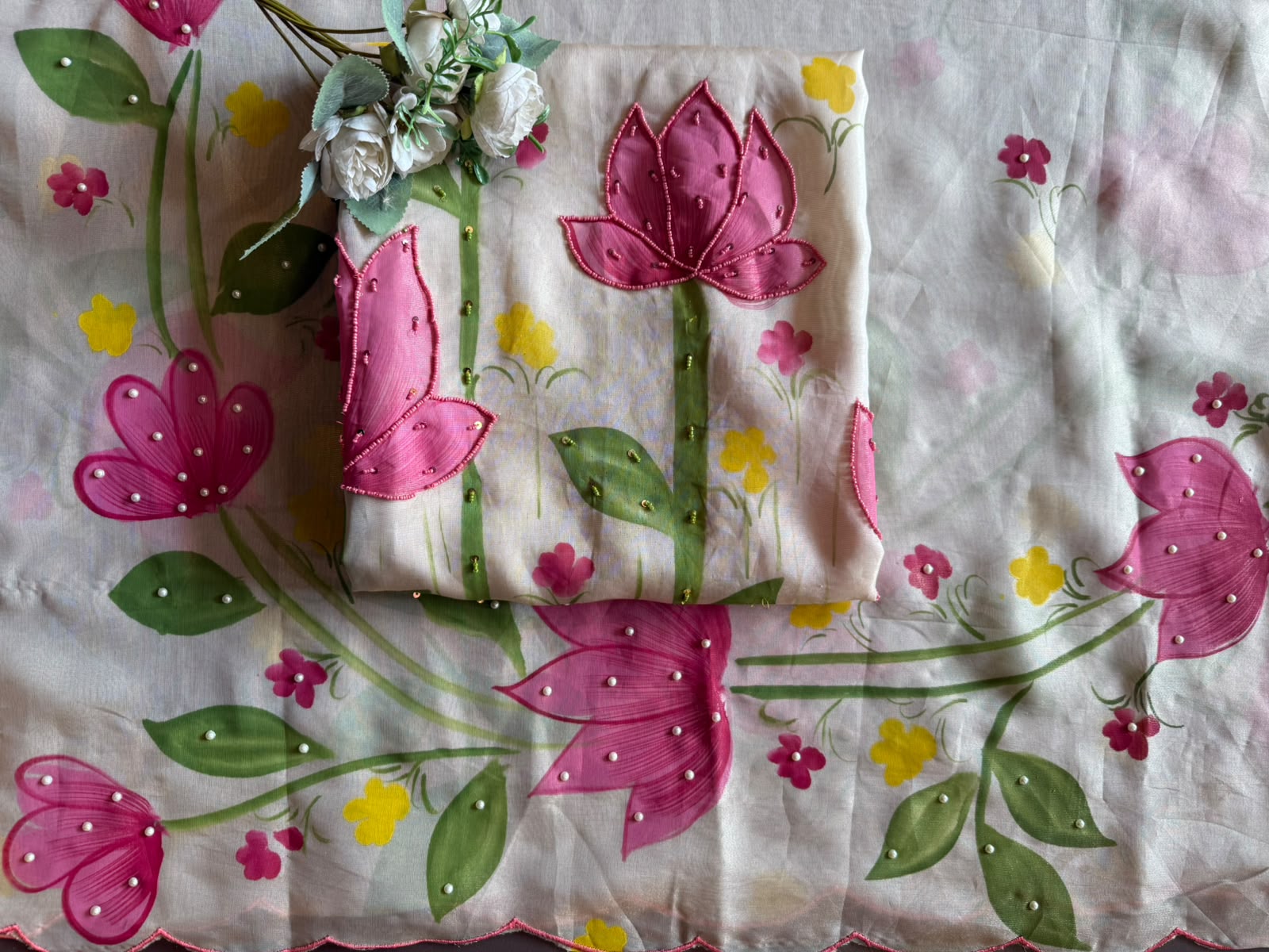Lotus Appliqué Suit Set