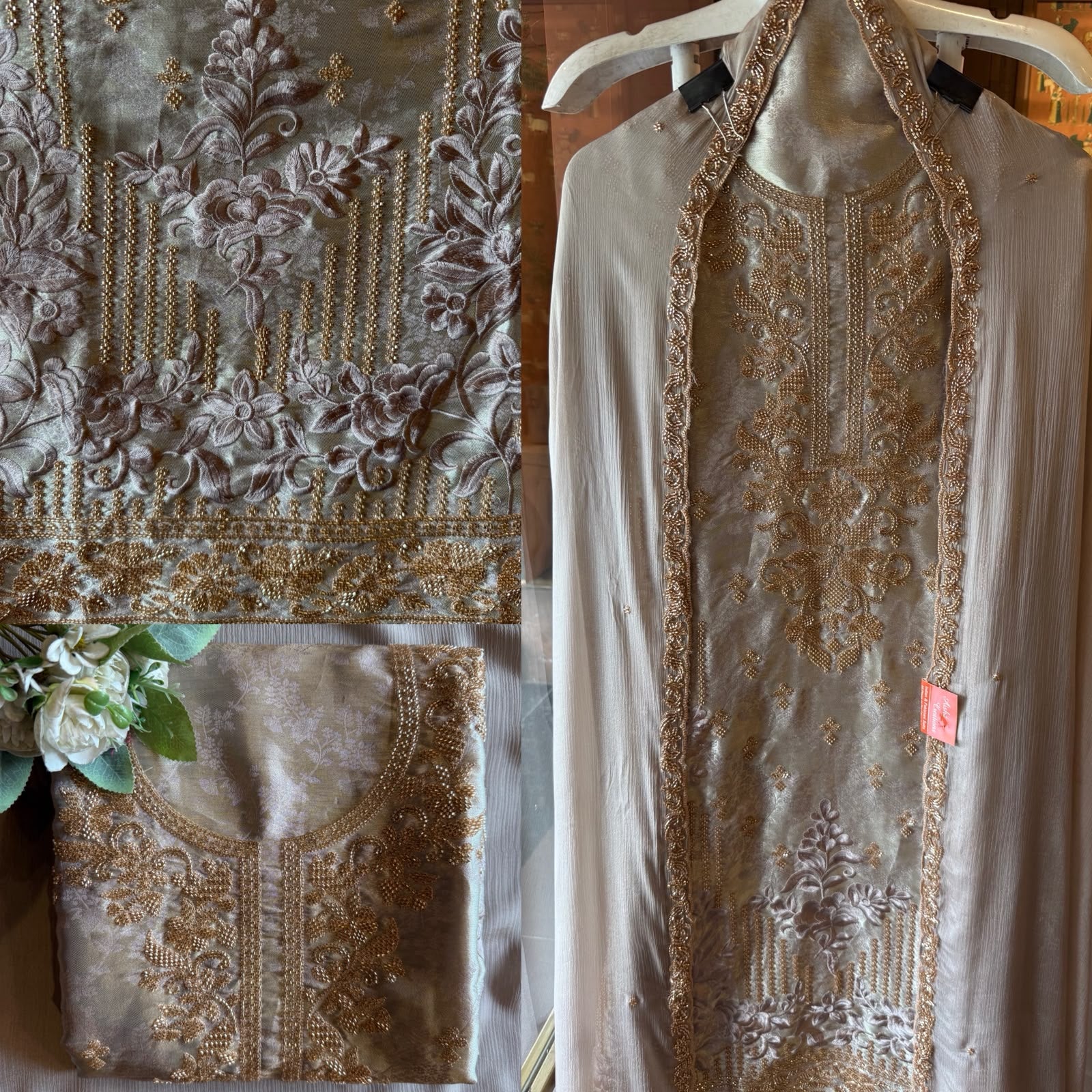 Bead Embroidered Suit Set