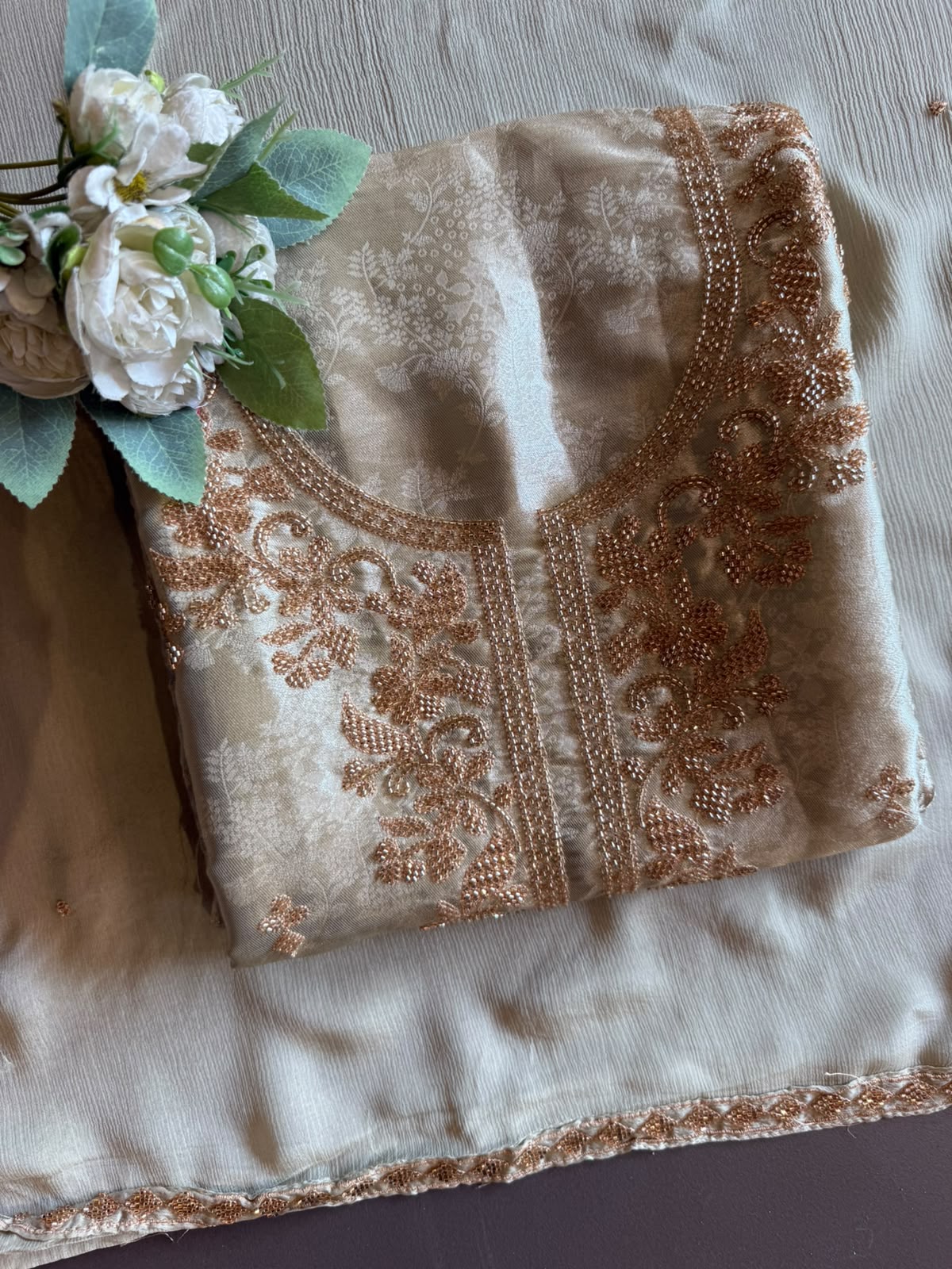 Bead Embroidered Suit Set