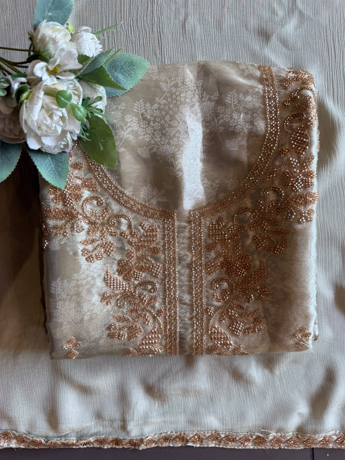 Bead Embroidered Suit Set