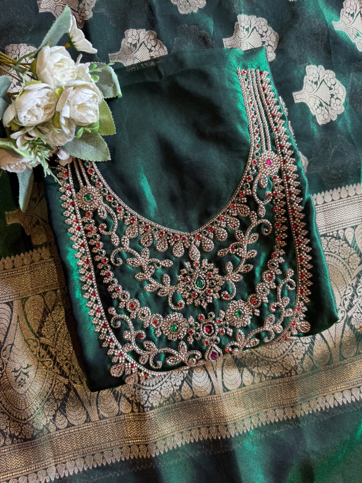 Luxurious Chanderi tissue unstitched suit
