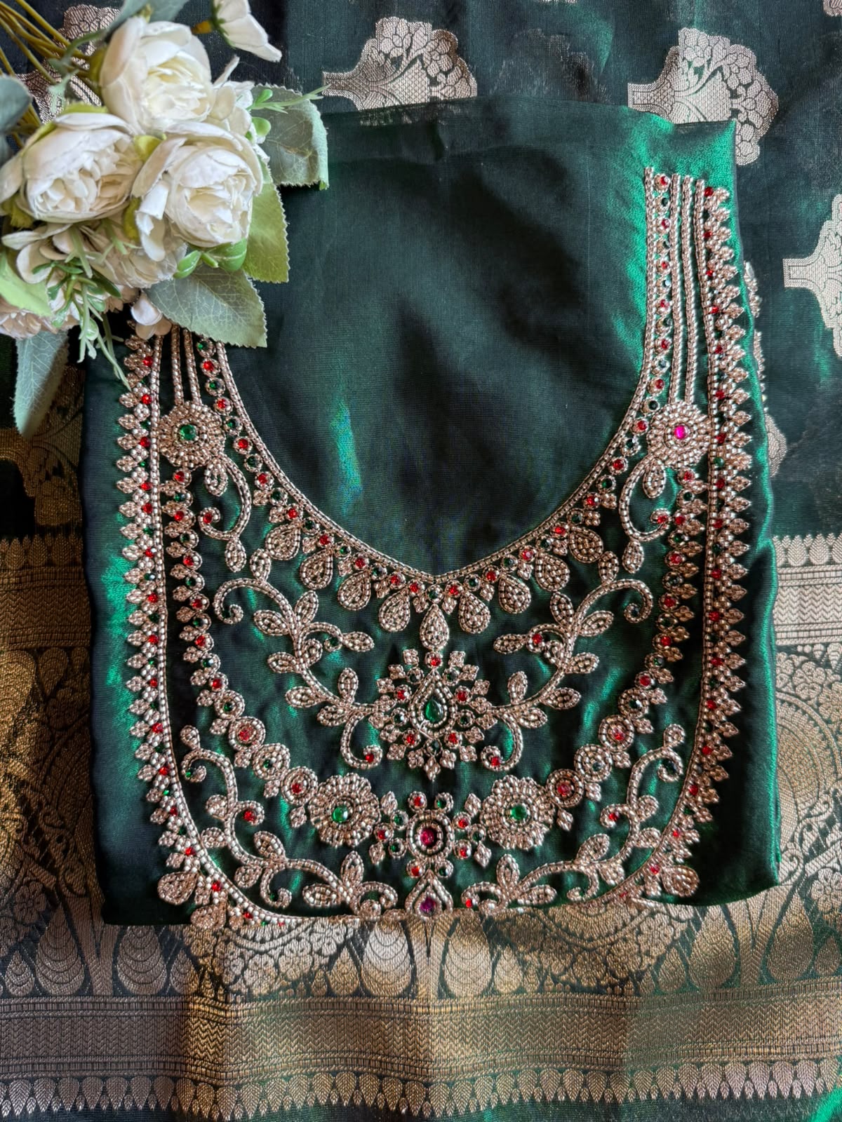 Luxurious Chanderi tissue unstitched suit