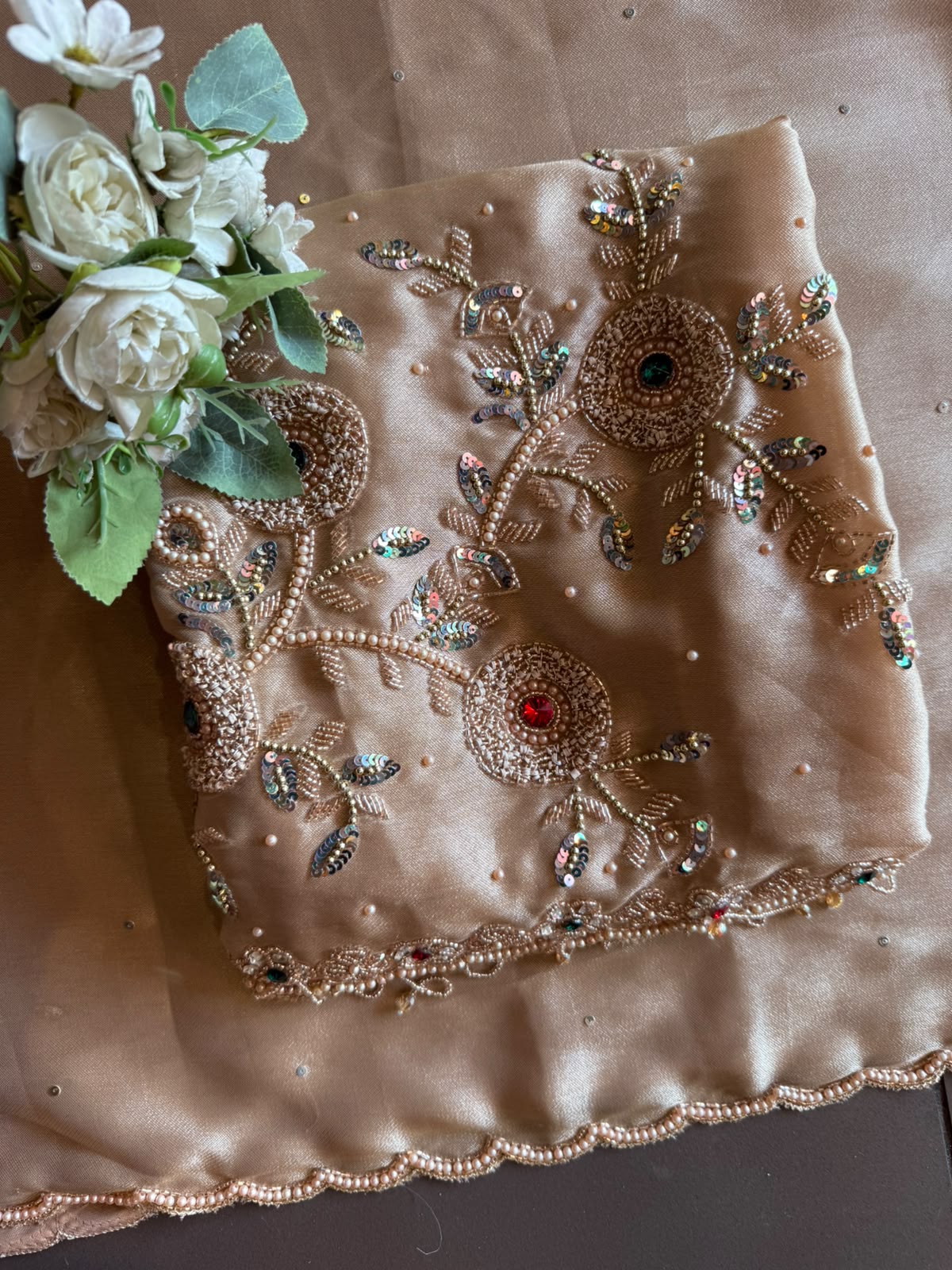 Hand-Embroidered Unstitched Suit set