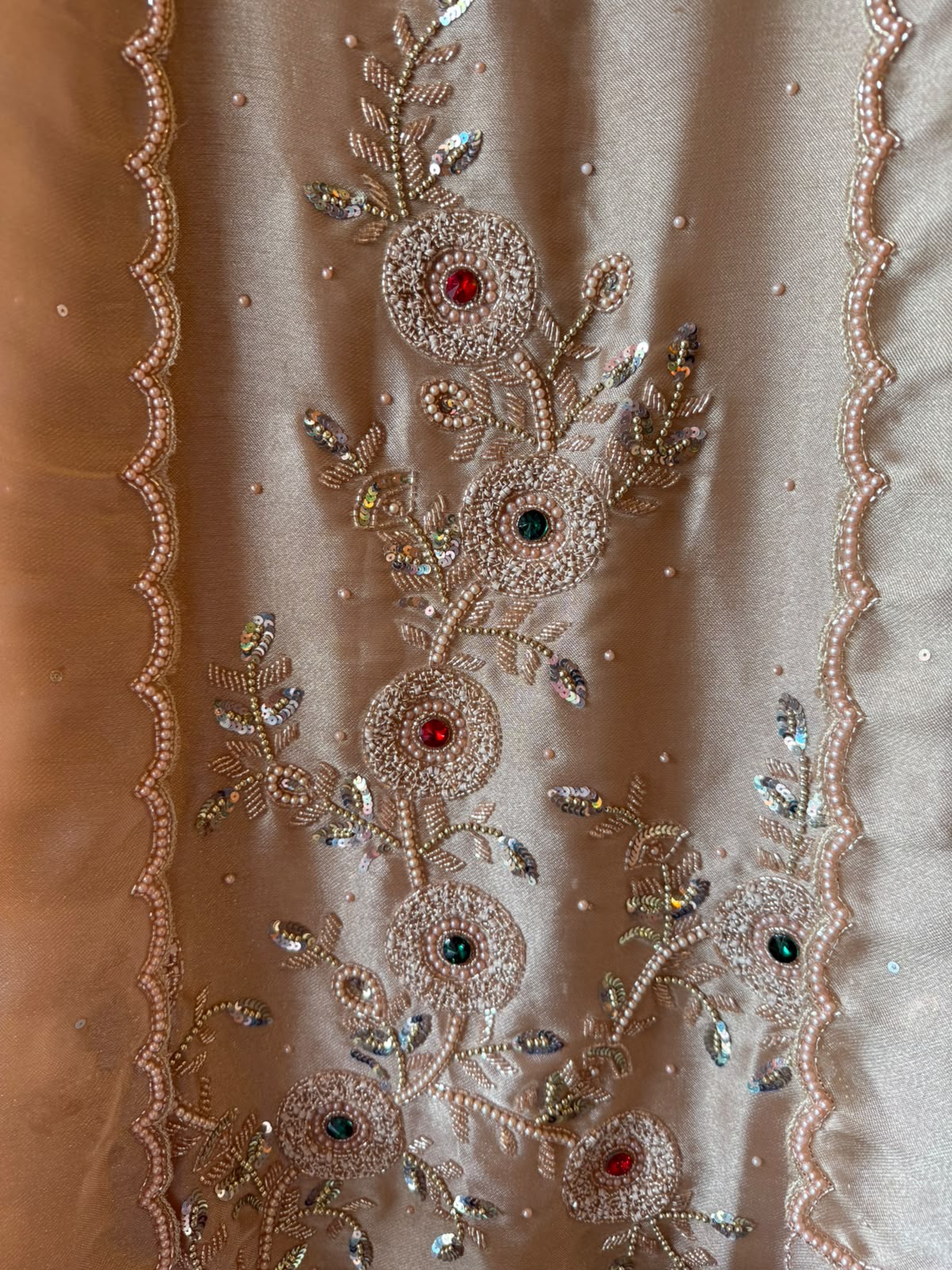 Hand-Embroidered Unstitched Suit set