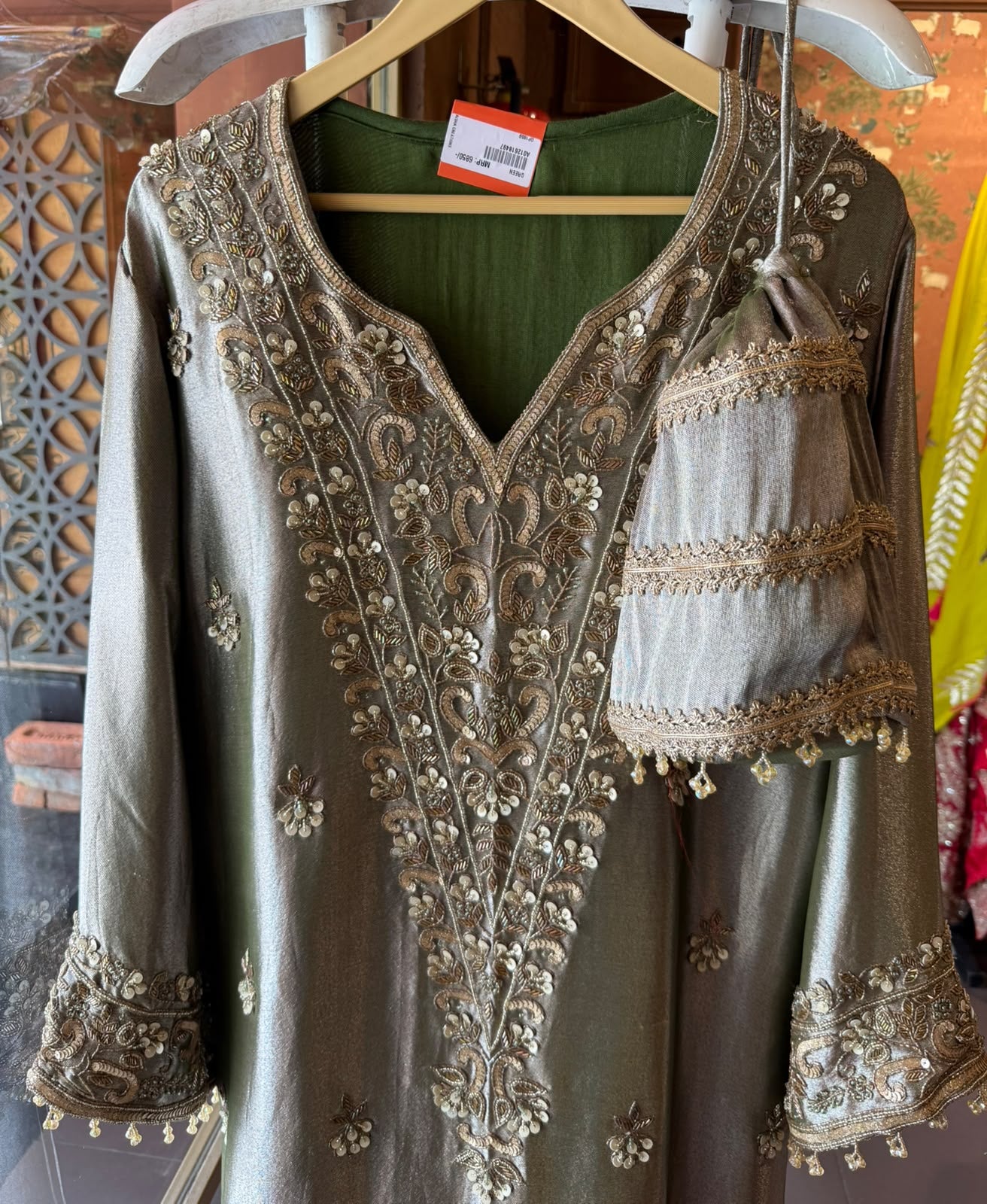 Luxury Shimmer giraffe Tissue long dress